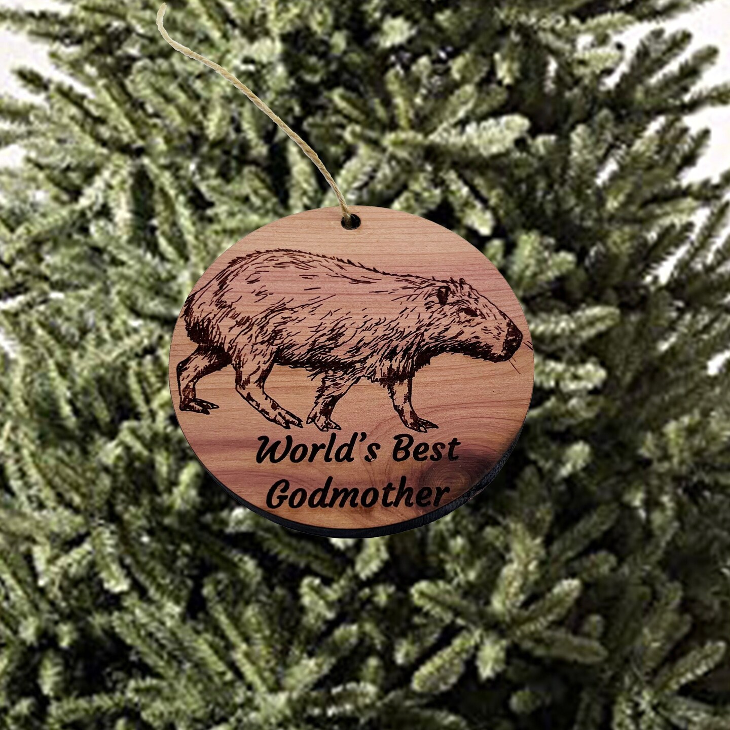 Capybara - Cedar Ornament Capybara - Cedar Ornament