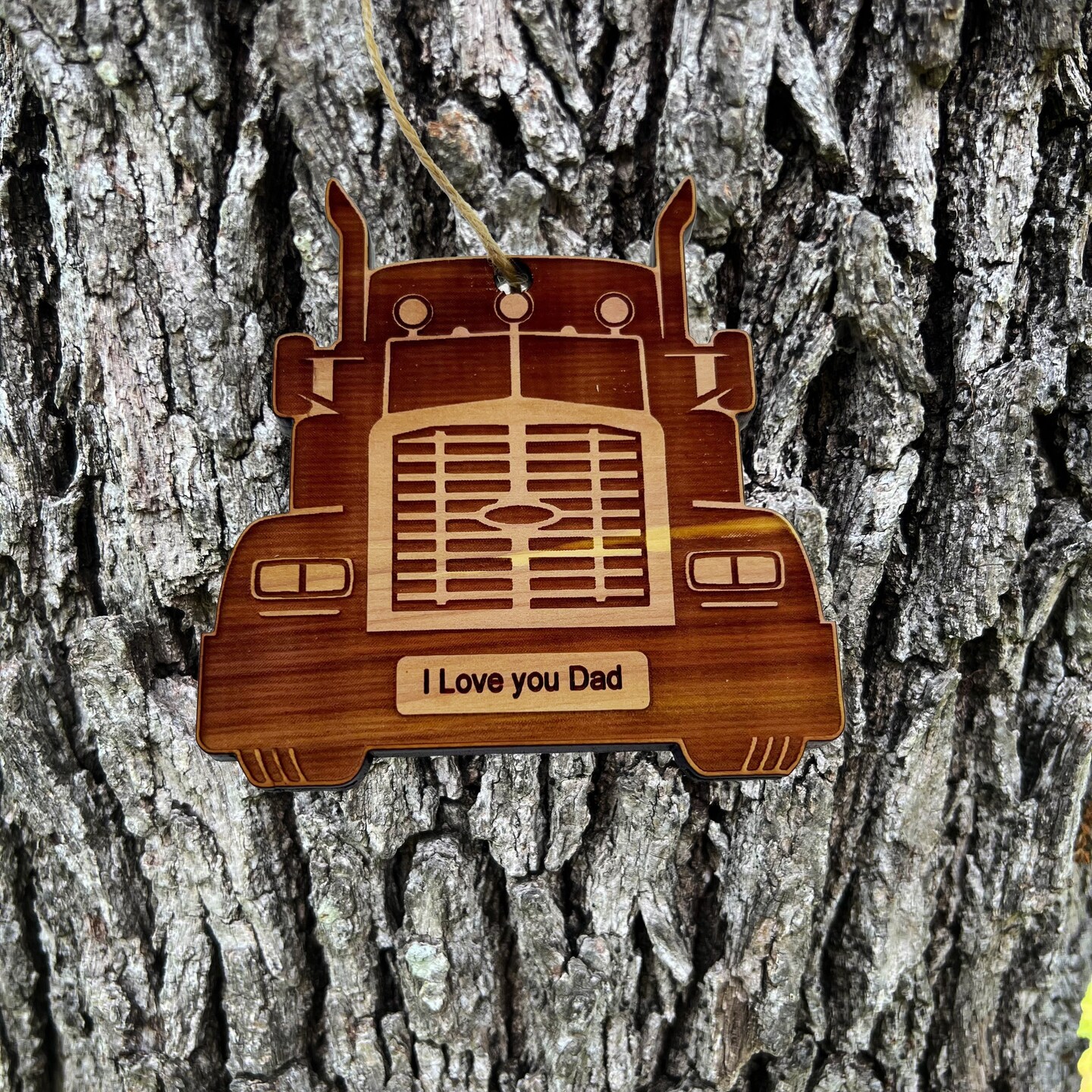 Diesel I Love you Dad - Cedar Ornament Diesel I Love you Dad - Cedar Ornament