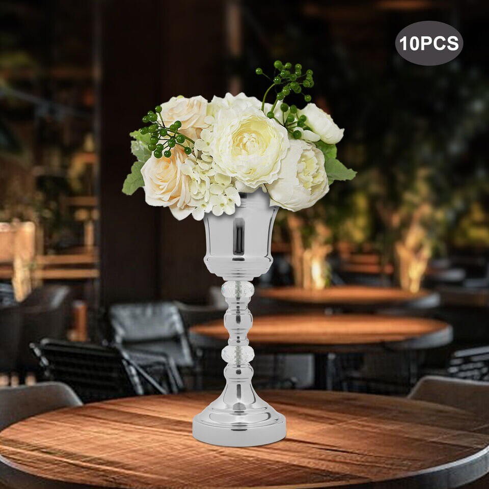 10 Pcs Metal Tall Vase Trumpet Vases Wedding Centerpieces for Party Decoration