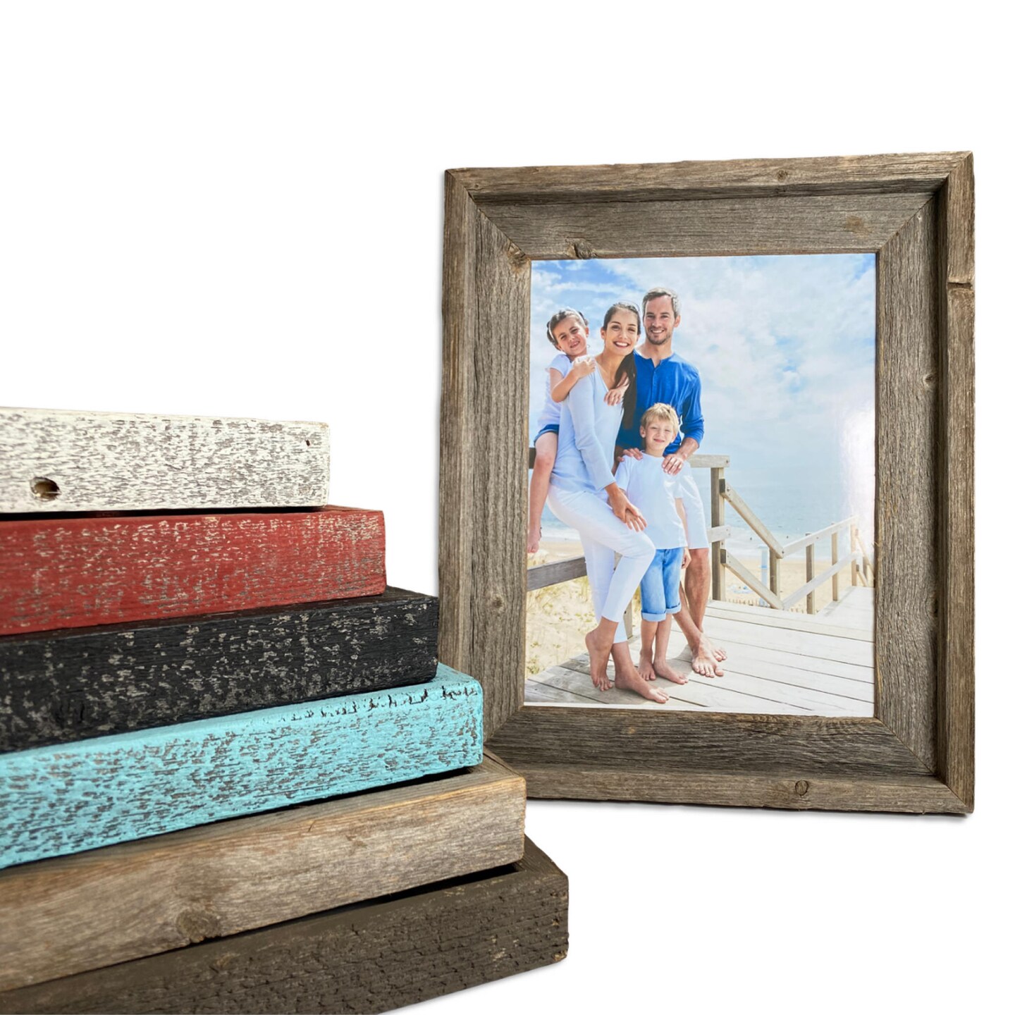 Rustic Farmhouse Signature Series 13 in. x 19 in. Reclaimed Wood Picture Frame