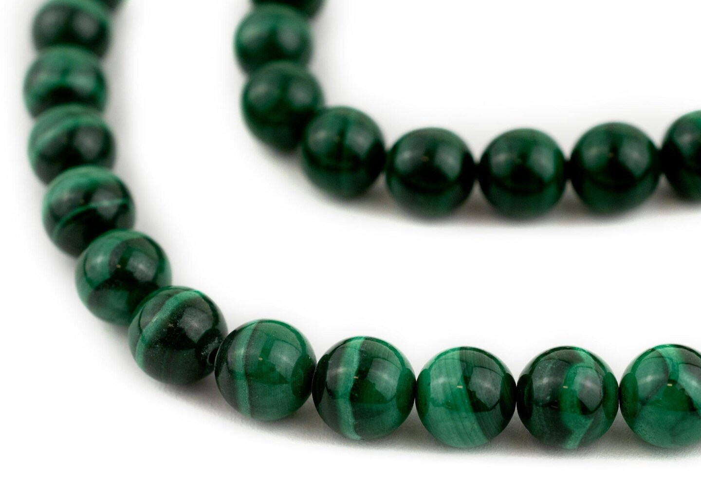 TheBeadChest Round Malachite Beads (10mm)