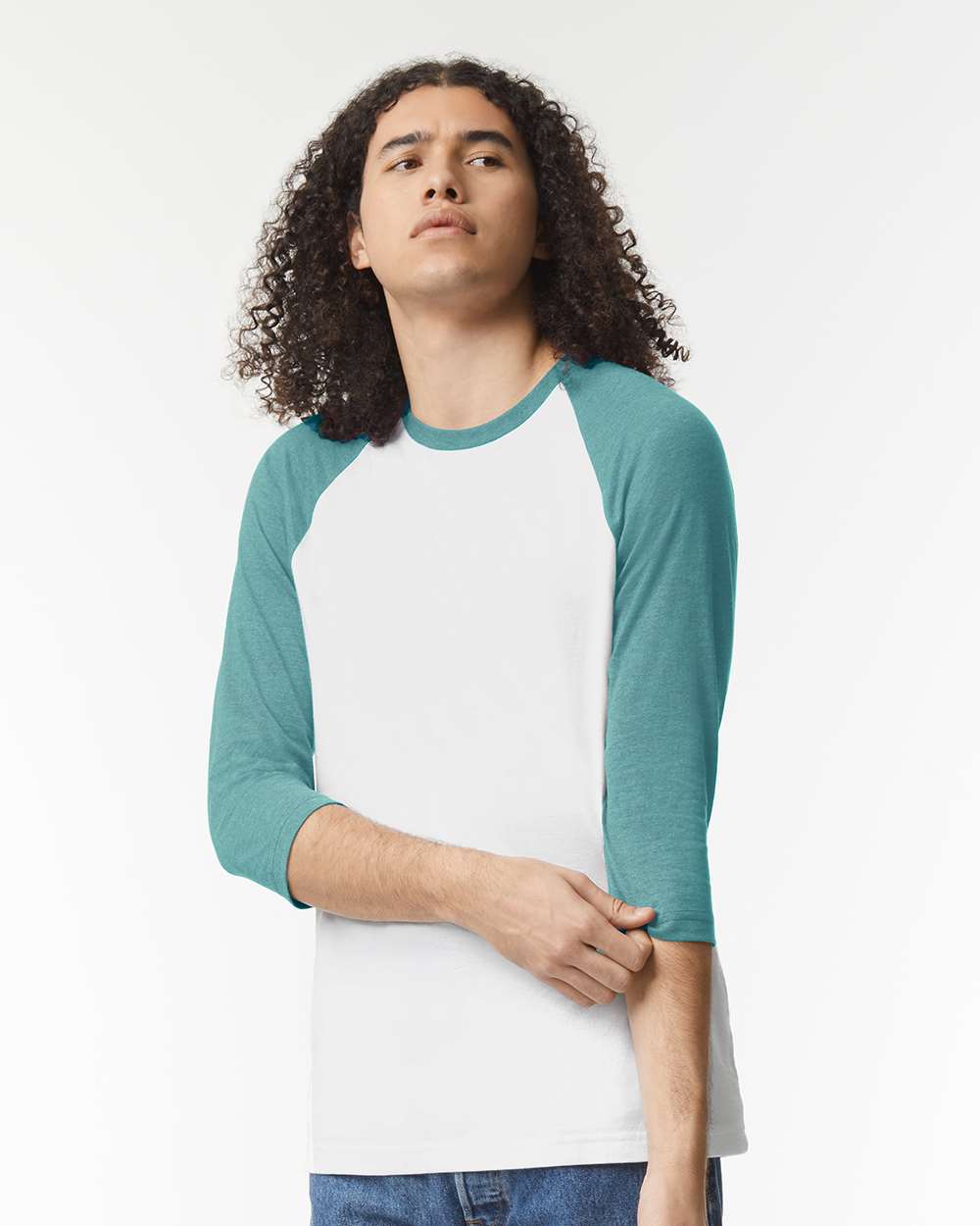 American Apparel® CVC Crewneck Three-Quarter Sleeve Tee | Michaels