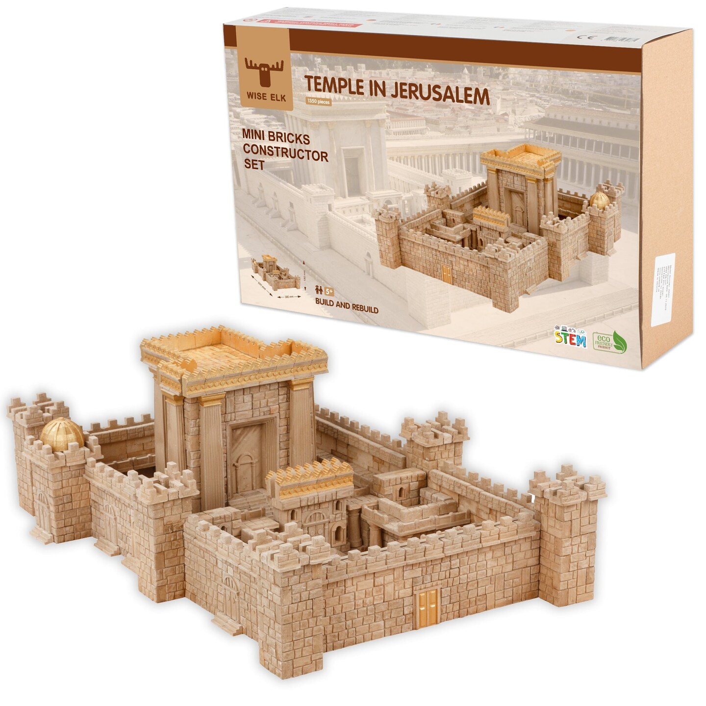 Wise Elk Mini Bricks Construction Set - Temple in Jerusalem, 1350 pcs