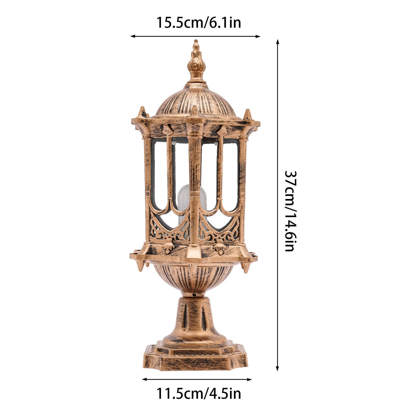 Kitcheniva Antique Bronze Outdoor Post Pole Light Fixture