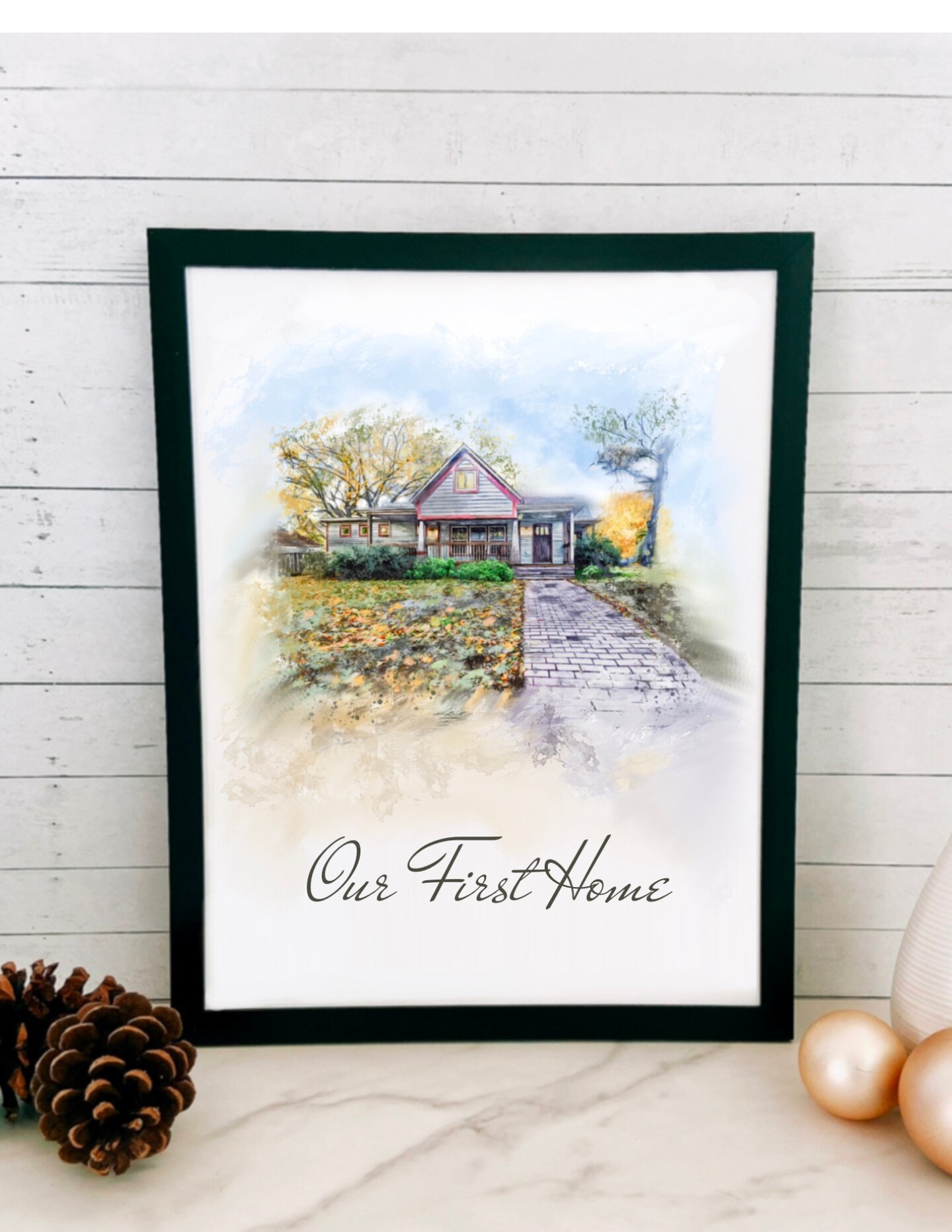 Hand Drawn House Portrait, House Painting popular from Photo, Watercolor House Painting, House Portrait, Watercolor House, New Home