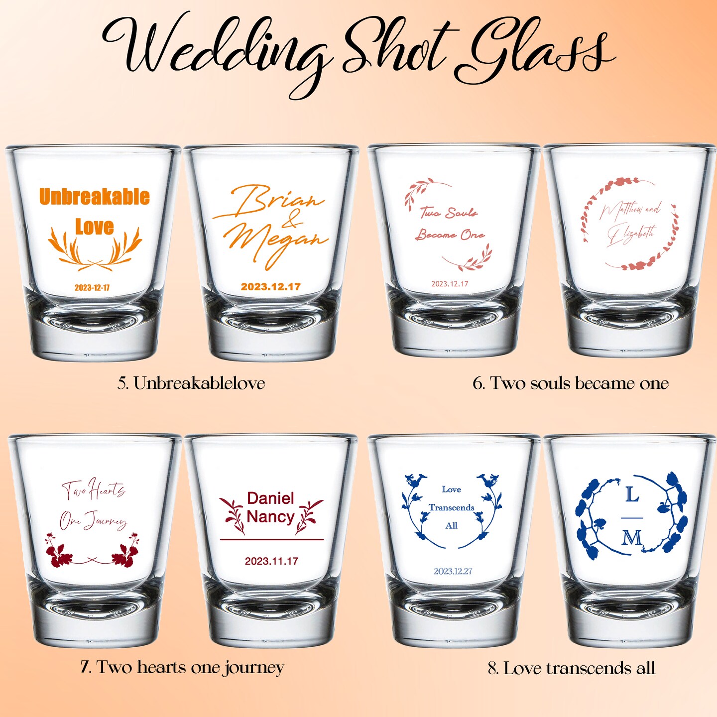 Personalized Wedding Shot Glasses Customized Mr. and Mrs. Shot Glass Set Personalized Wedding Favors Personalized Wedding Shot Glass MakerPlace by Michaels