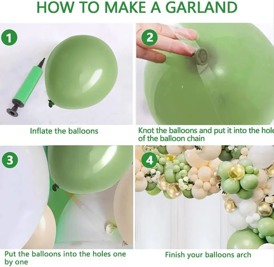 Balloon Garland Jungle Safari Birthday Decor Wedding Baby Party Balloon Arch Kit