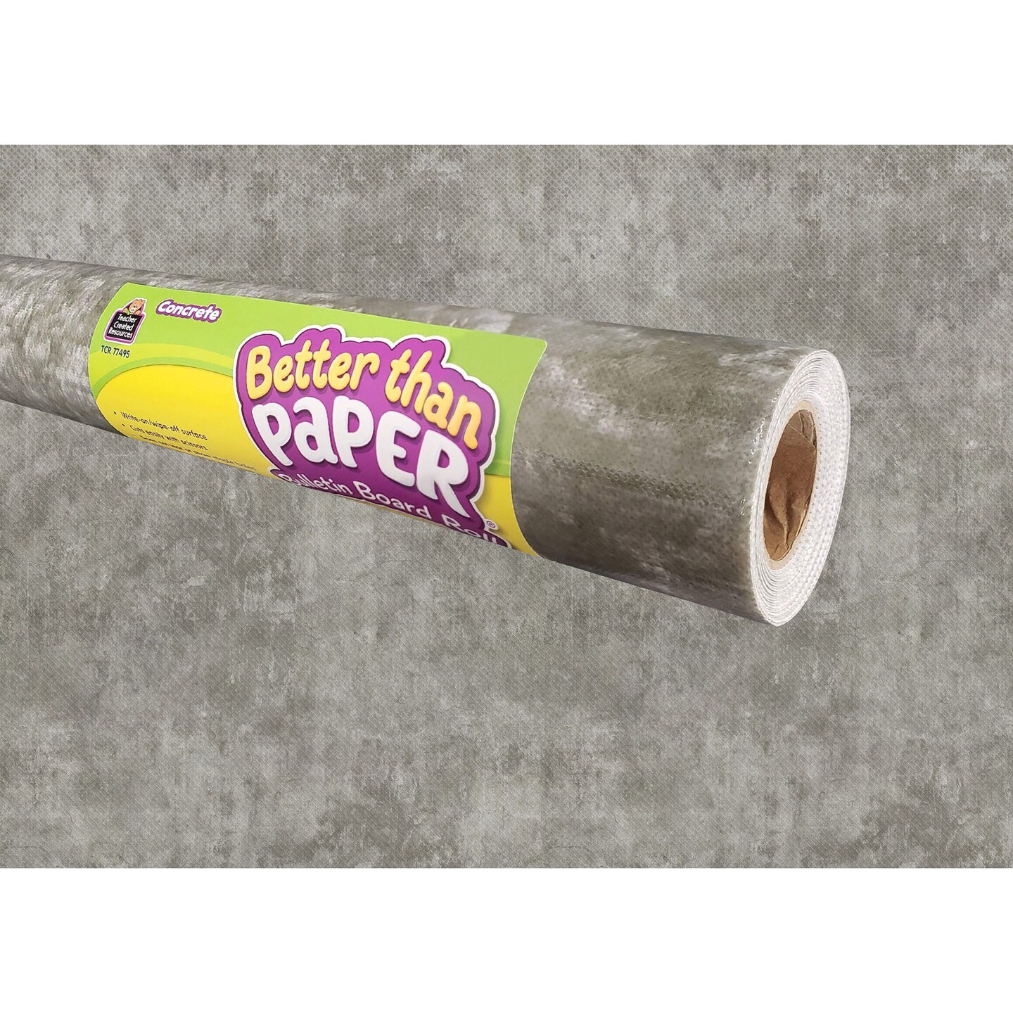 Concrete Better Than Paper Bulletin Board Roll, 4&#x27; x 12&#x27;, Pack of 4