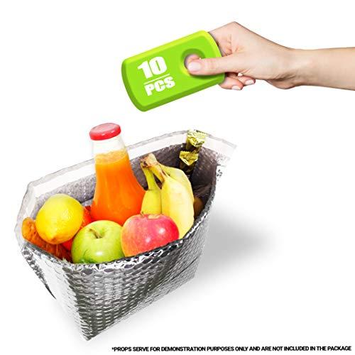 Insulated Box Liners Pack of 10 Thermal Box Liners 12x10x9 Box Size Metalized Cold Shipping Boxes with Gusseted Bottom 12 x 10 x 9 for Frozen Food with Adhesive Strip