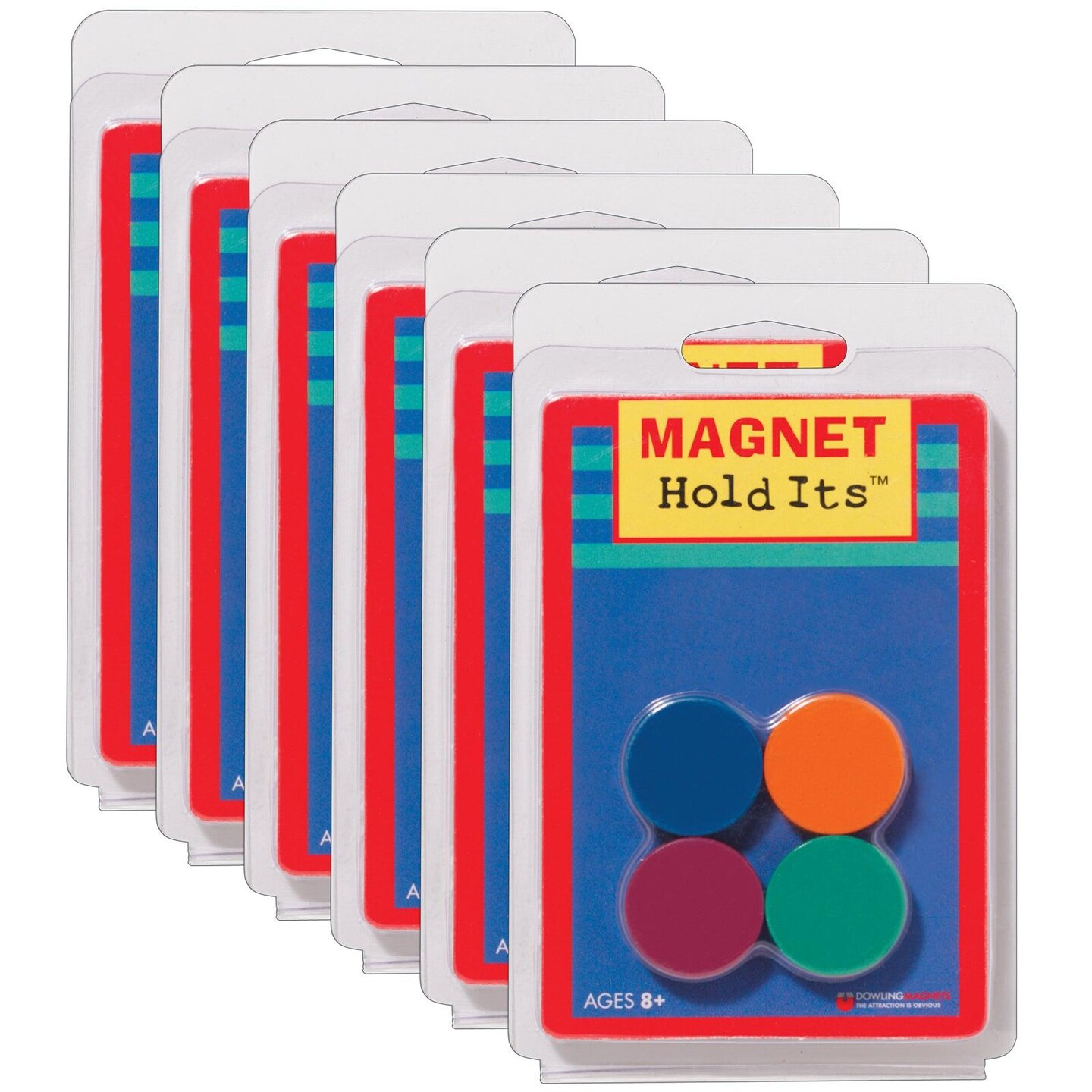 Ceramic Disc Magnets, 1&#x22;, 8 Per Pack, 6 Packs