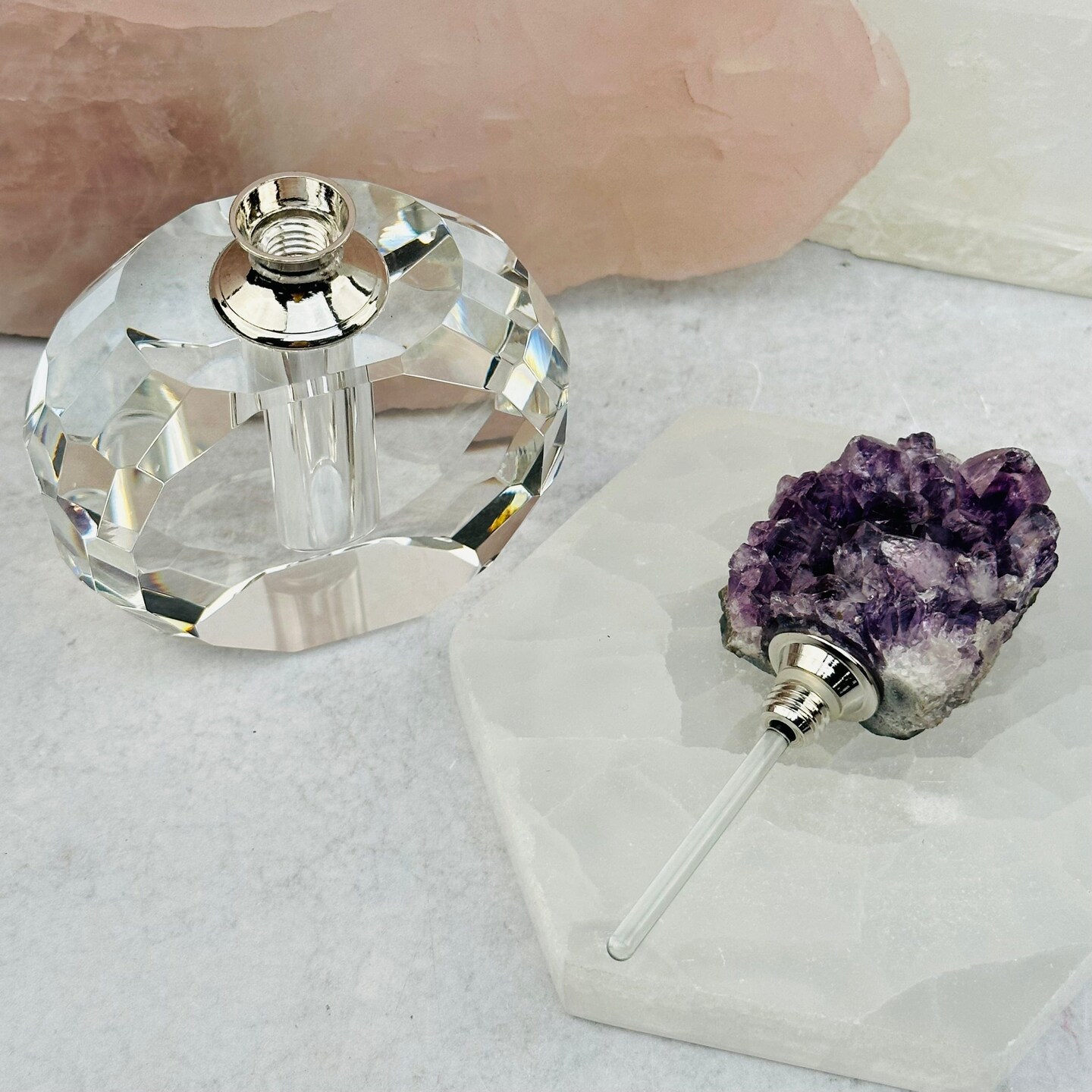 Perfume Bottle amethyst outlet earrings