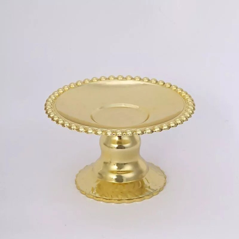 12 Plastic 5" Round GOLD Mini Cupcake Dessert Display STANDS Michaels