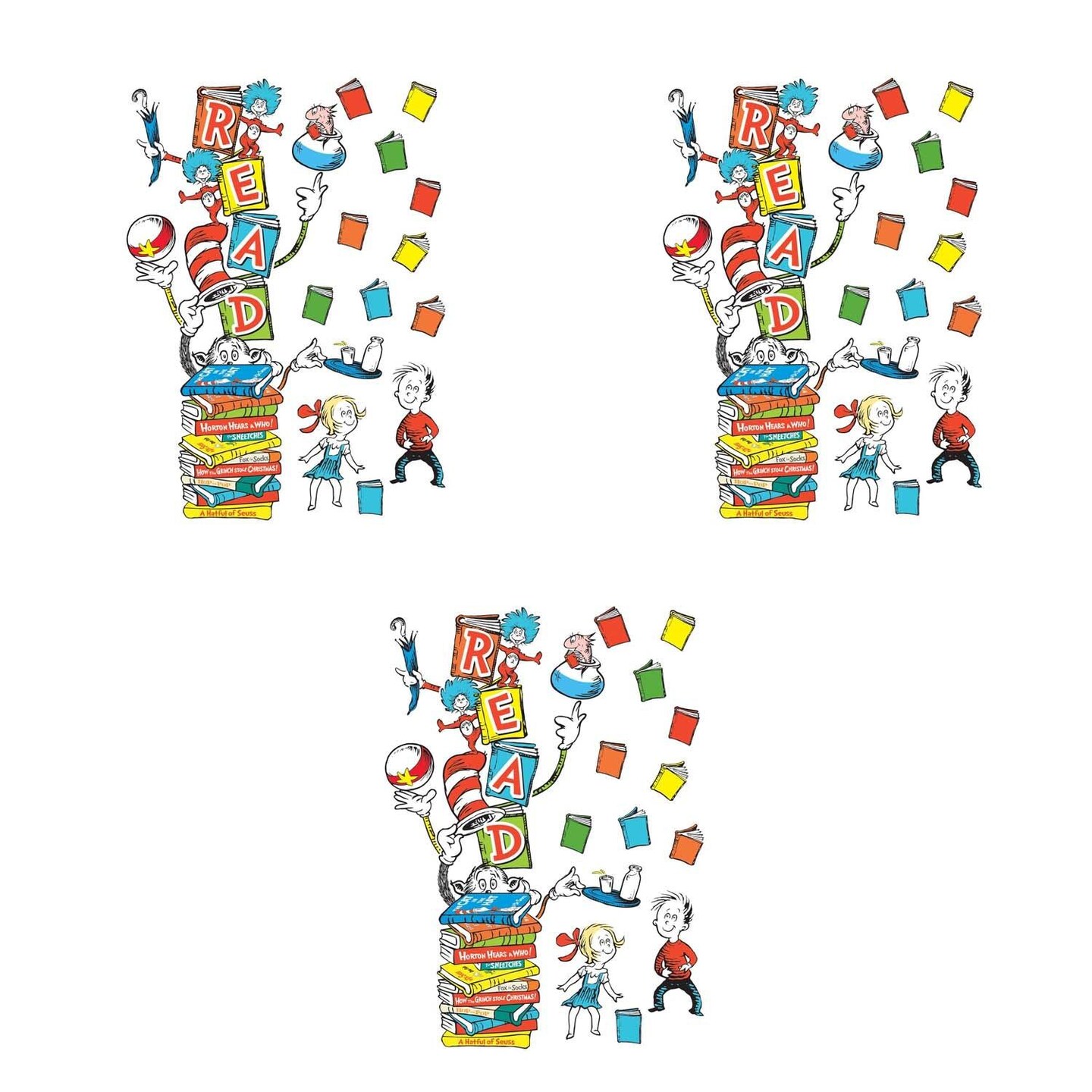 Dr. Seuss&#x2122; Reading All-In-One Door Decor Kit, 34 Pieces Per Set, 3 Sets