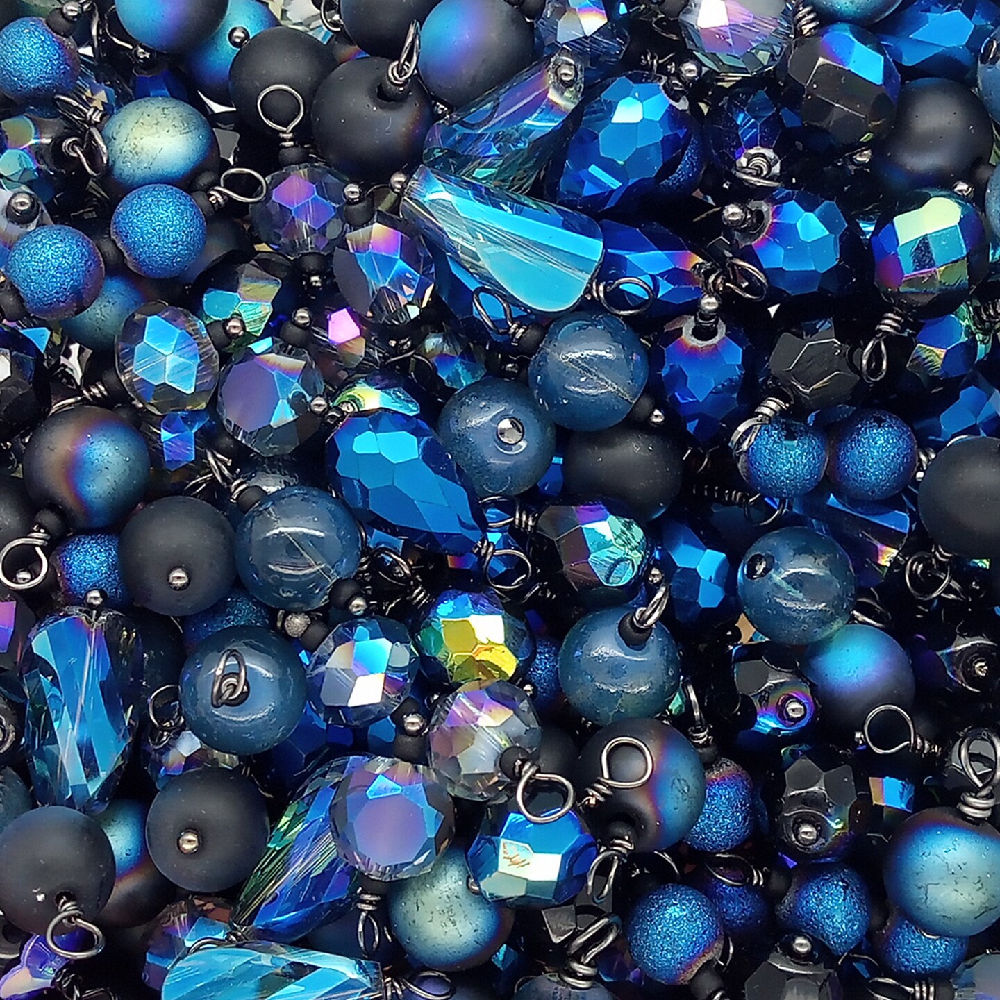 Blue & Black Charm Mix, 20 or 50 pcs, Perfect for Goth Jewelry, Adorabilities