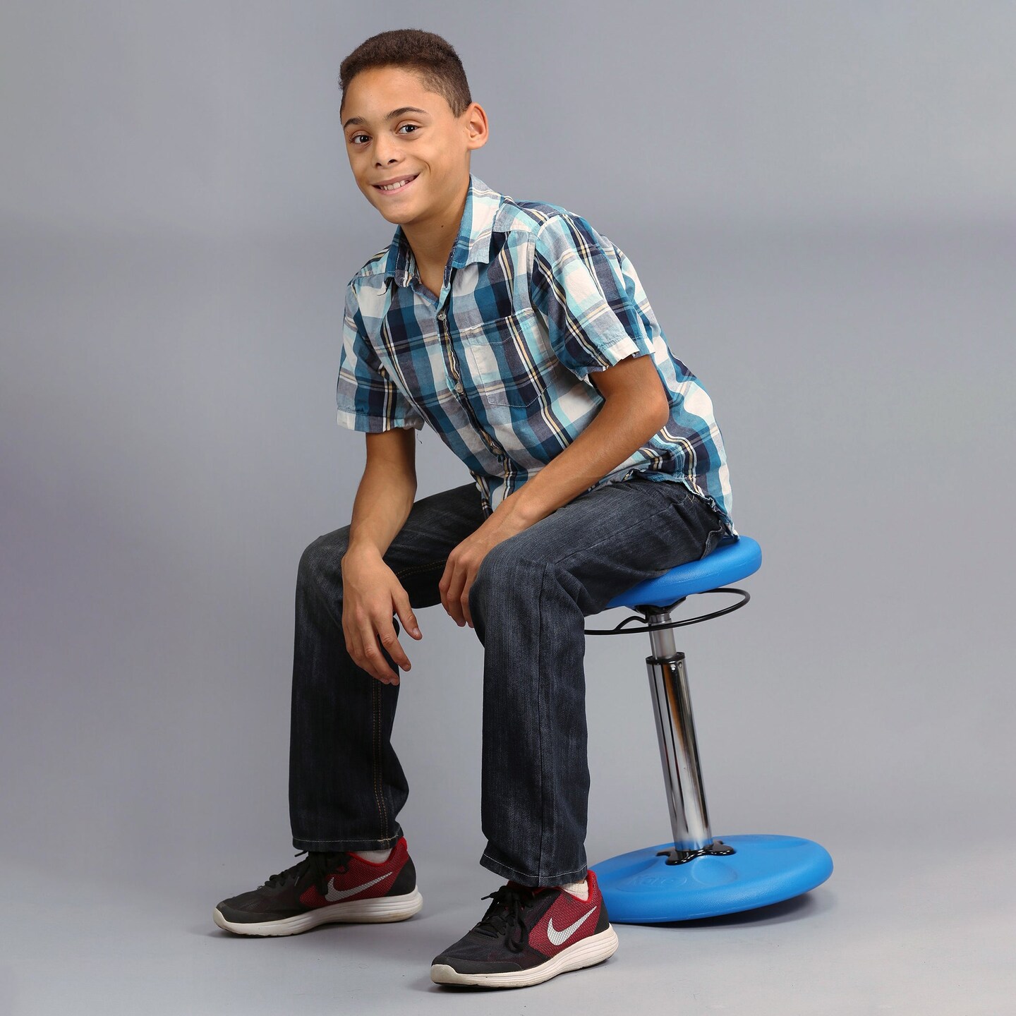 Kids Adjustable Tall Wobble Chair 16.5-24&#x22; Blue