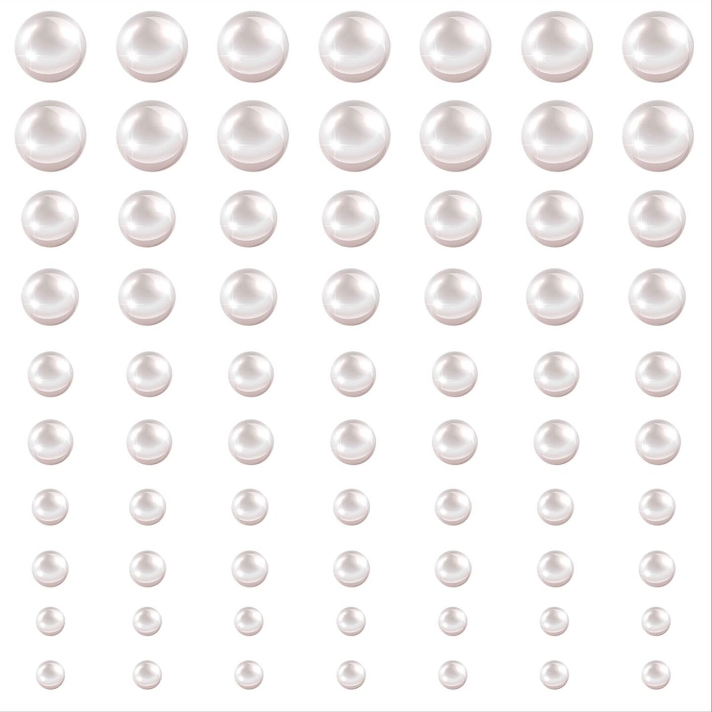 Hair Pearl Stickers Sheets on Face Self-Adhesive Hair Gems Accessories for Wedding Bride Crafts Flat Back Pearl Assorted Size, 700 Pieces