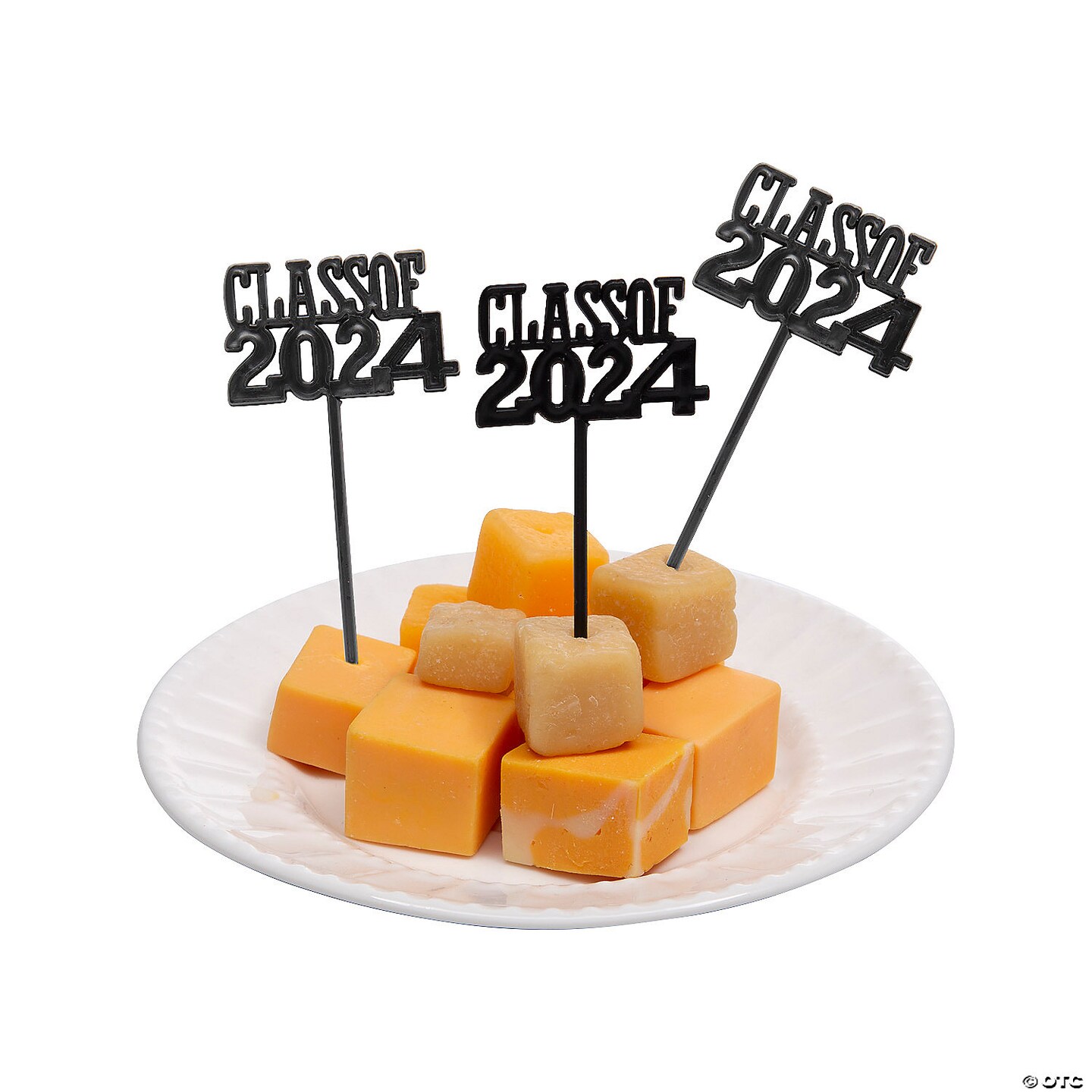 1 1/2&#x22; x 3&#x22; Bulk 72 Pc. Graduation Party Class of 2024 Plastic Food Picks