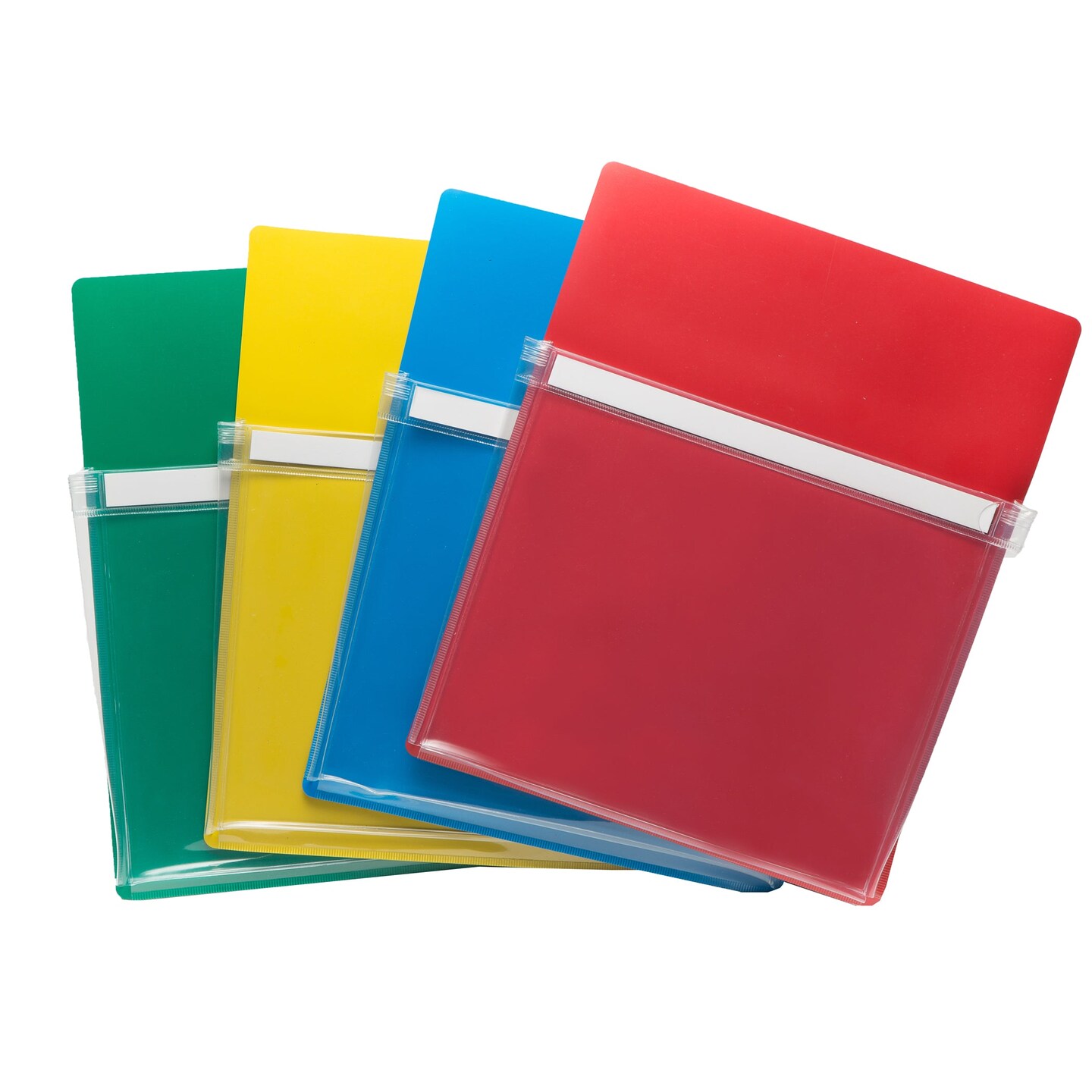 Magnetic Pockets, 9.5&#x22;W x 11.75&#x22;H, 4 Assorted Colors Per Pack