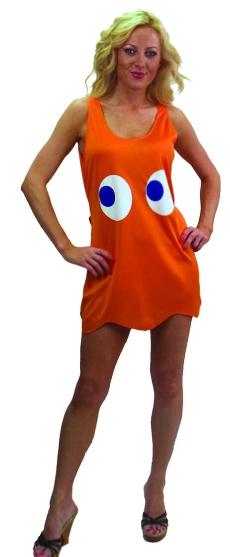 Pac-Man "Clyde" Orange Deluxe Costume Tank Dress Adult/Teen Standard