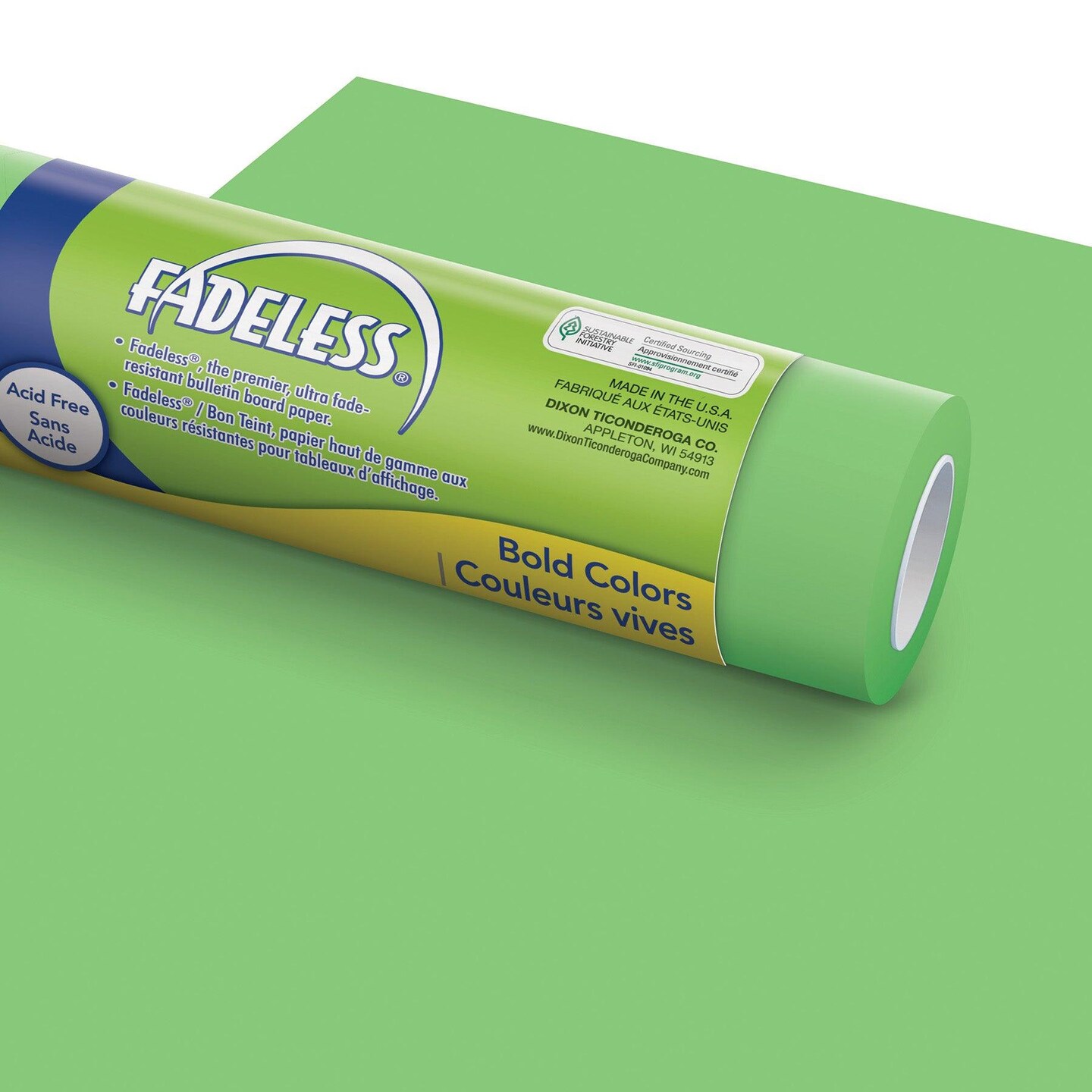 Bulletin Board Art Paper, Nile Green, 48&#x22; x 12&#x27;, 4 Rolls