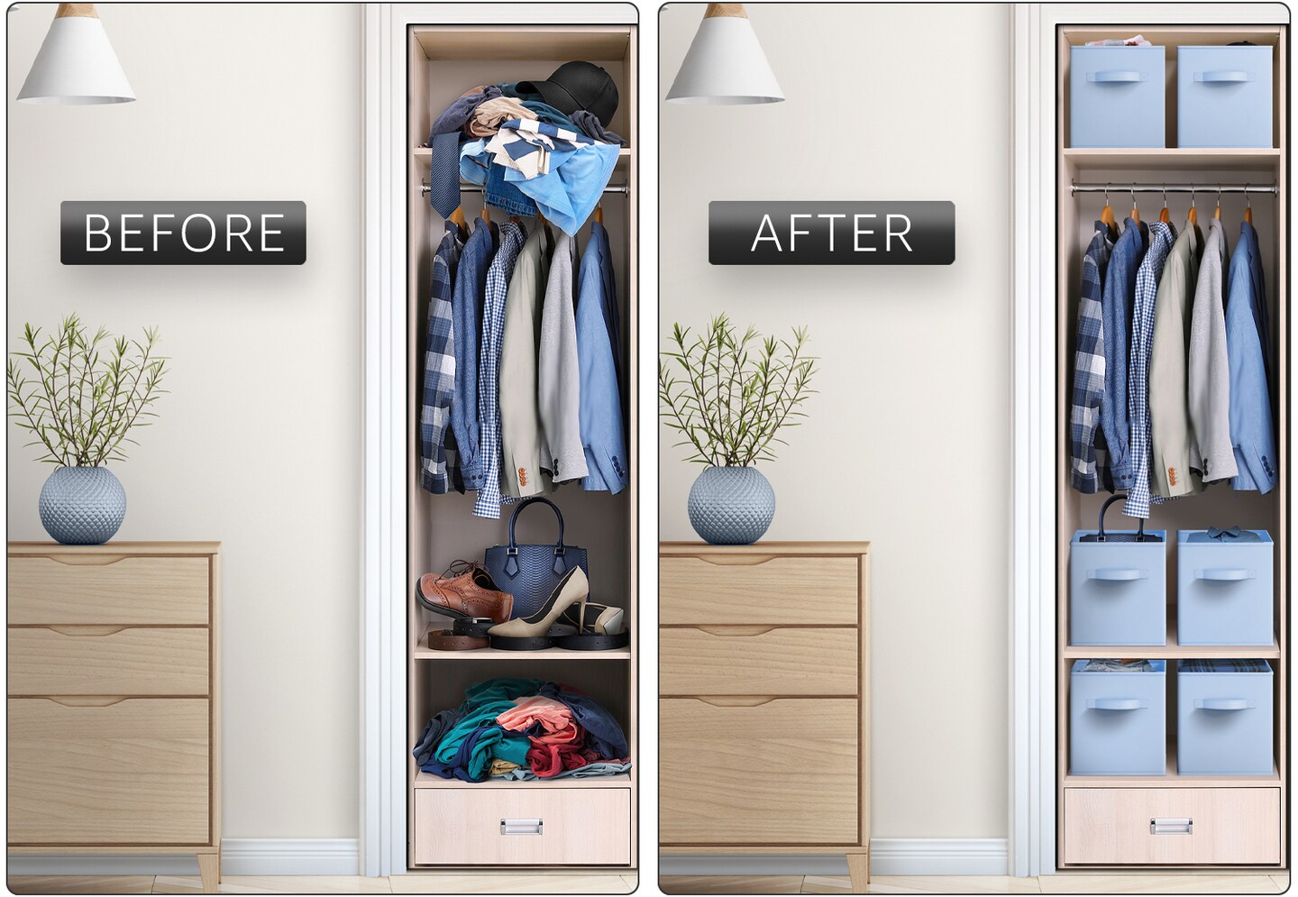 Sorbus 8 Pack 11 Inch Foldable Storage Cubes with Handles- for Organizing Home, Shelves, Nursery, Playroom, Closet and More