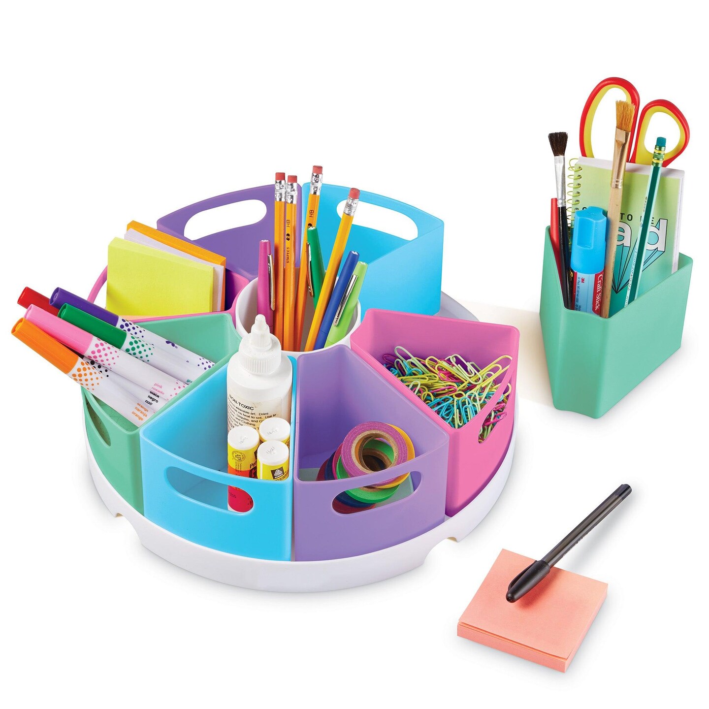 10 Piece set Art/Desk Organizer for Kids, Crayon/Homeschool Organizers and Storage Pastel