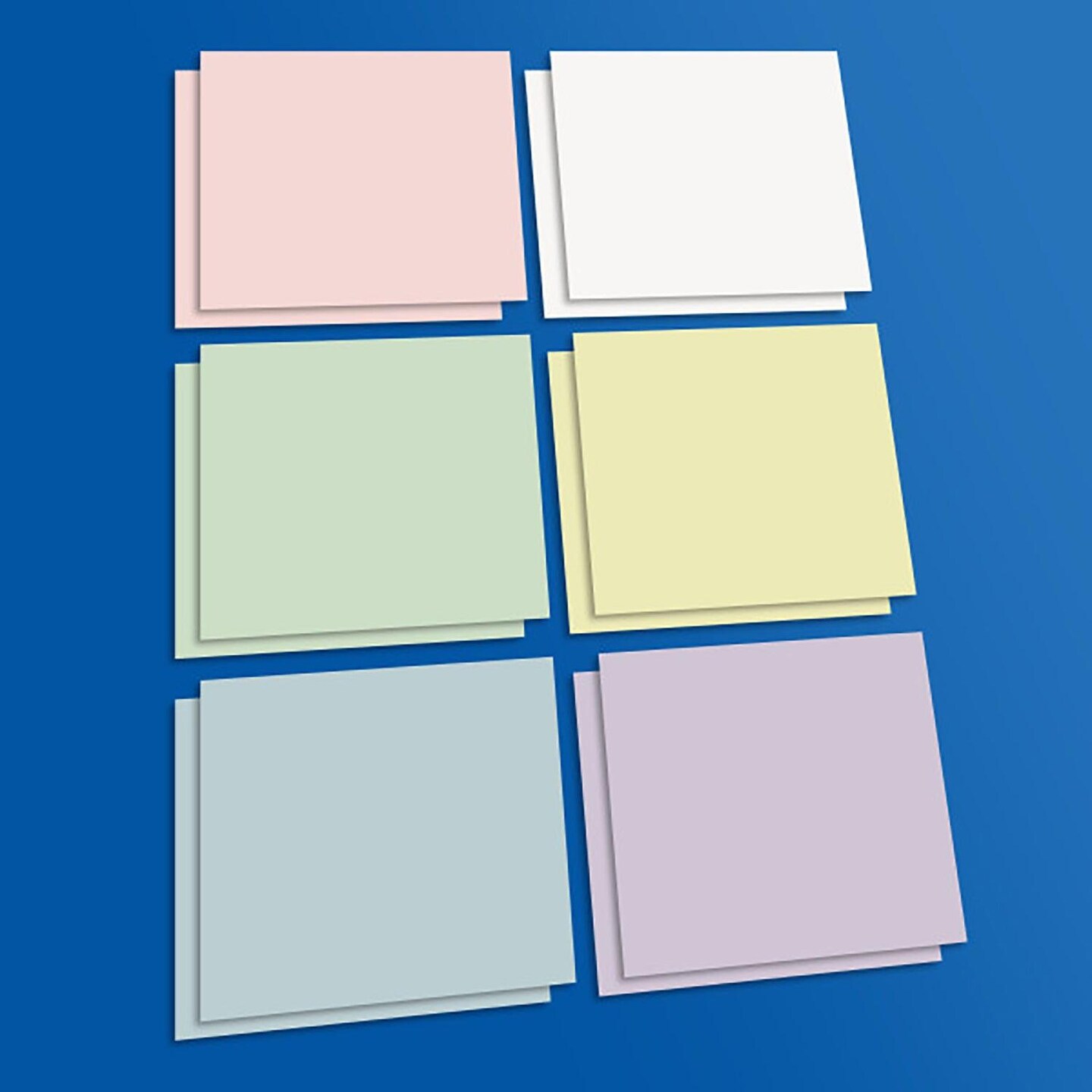 Dry Erase Stickables with Dry Erase Marker, Pastel Assorted, 3&#x22; x 3&#x22;, 12 Per Pack, 4 Packs