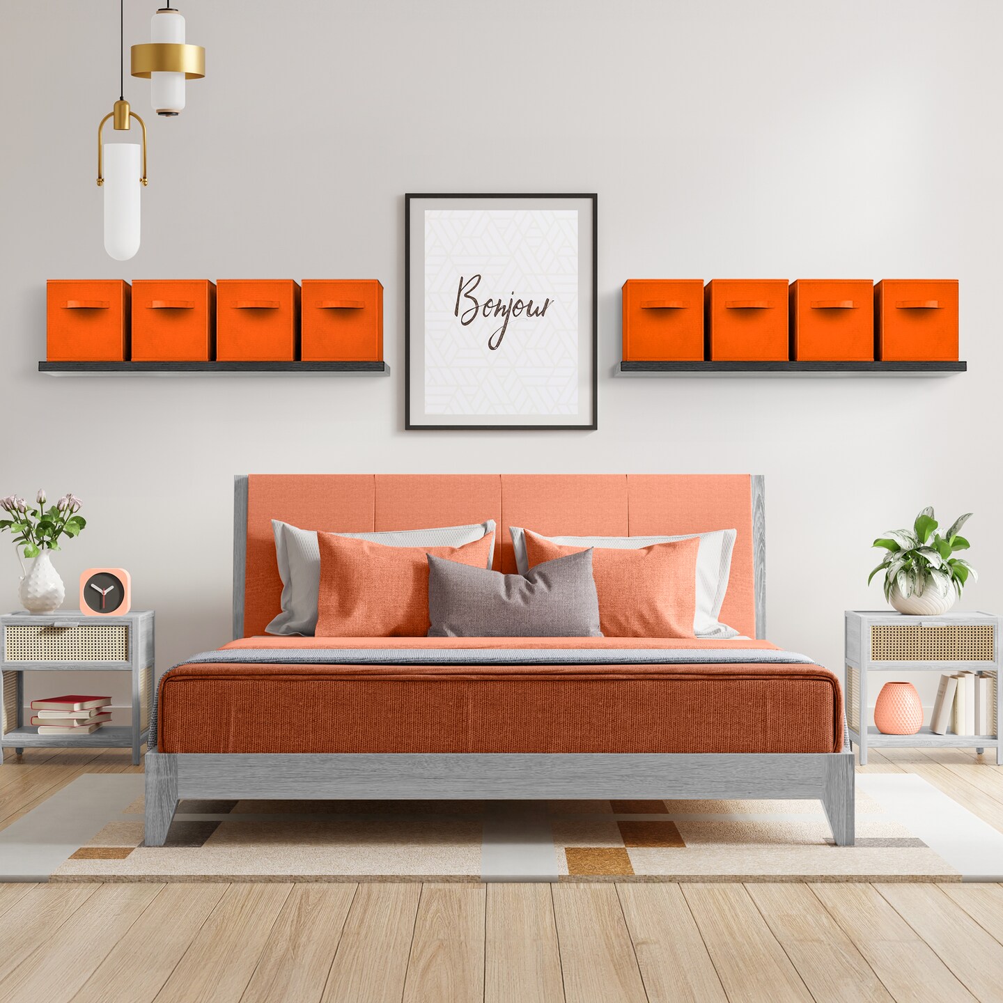 Sorbus 8 Pack 11 Inch Foldable Storage Cubes with Handles- for Organizing Home, Shelves, Nursery, Playroom, Closet and More