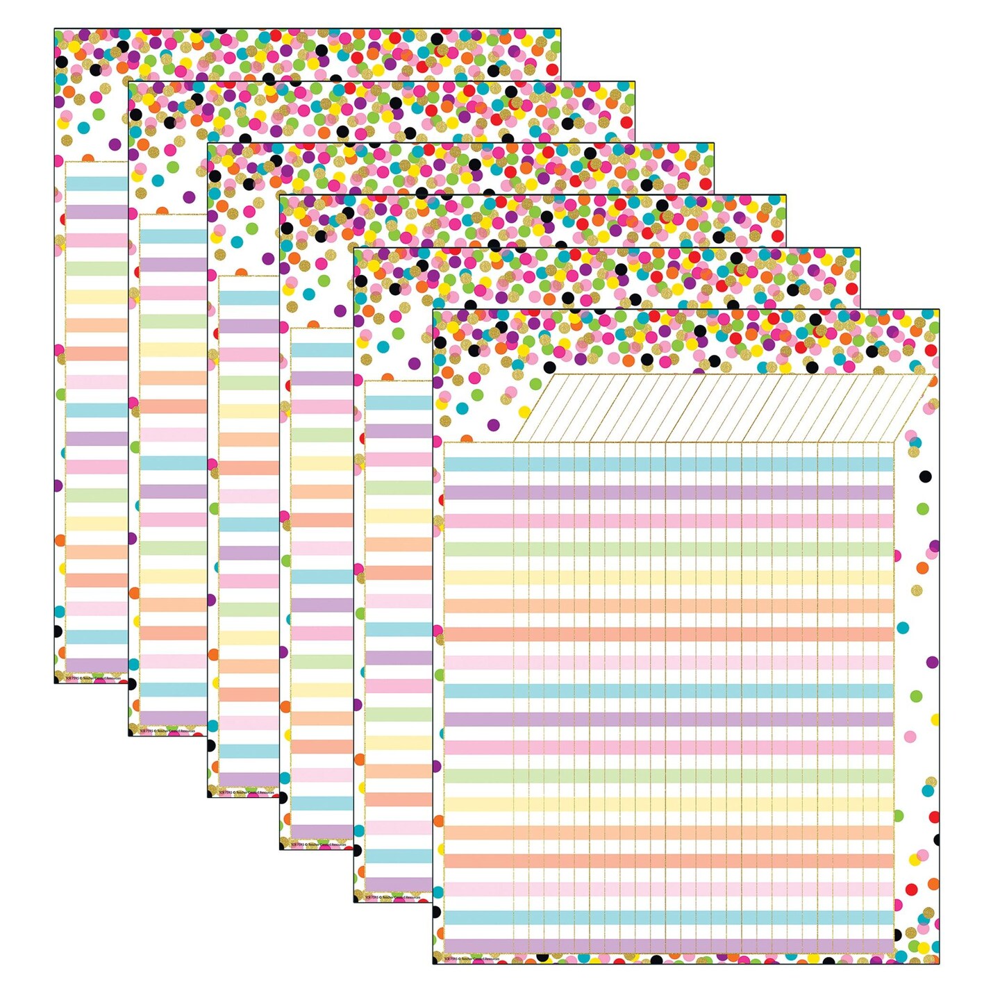 Confetti Incentive Chart, Pack of 6 | Michaels