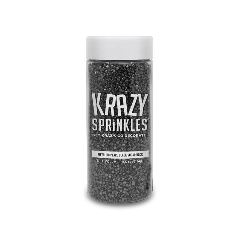 Metallic Black Pearl Sugar Rocks Sprinkles