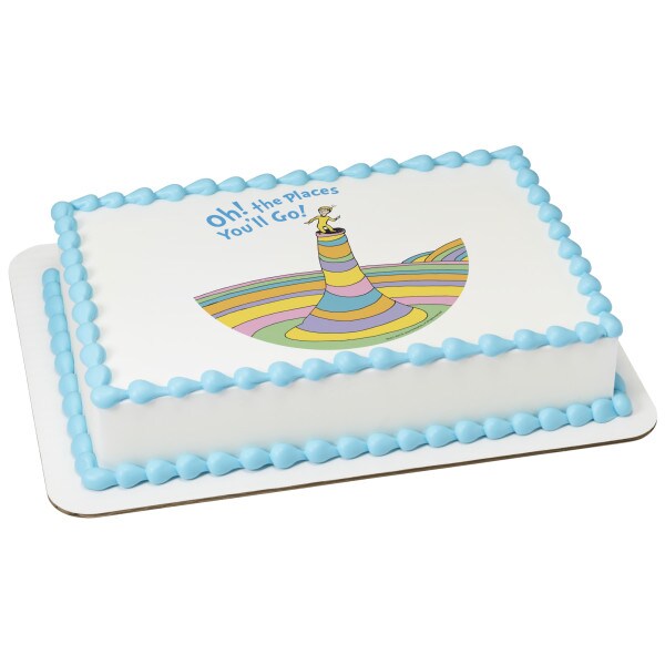 Oh, the Places You&#x27;ll Go! Edible Cake Topper Image - 7.5&#x22; Round