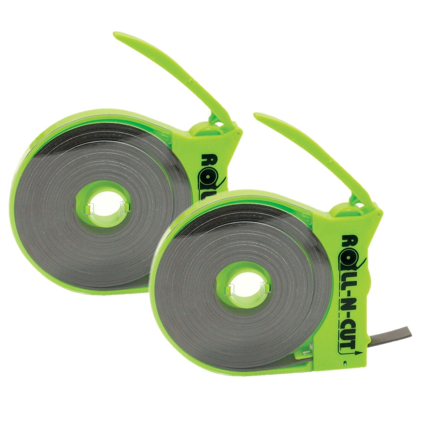 Magnetic Tape with Self Cutting Dispenser, 0.5&#x22; x 15&#x27;, Pack of 2