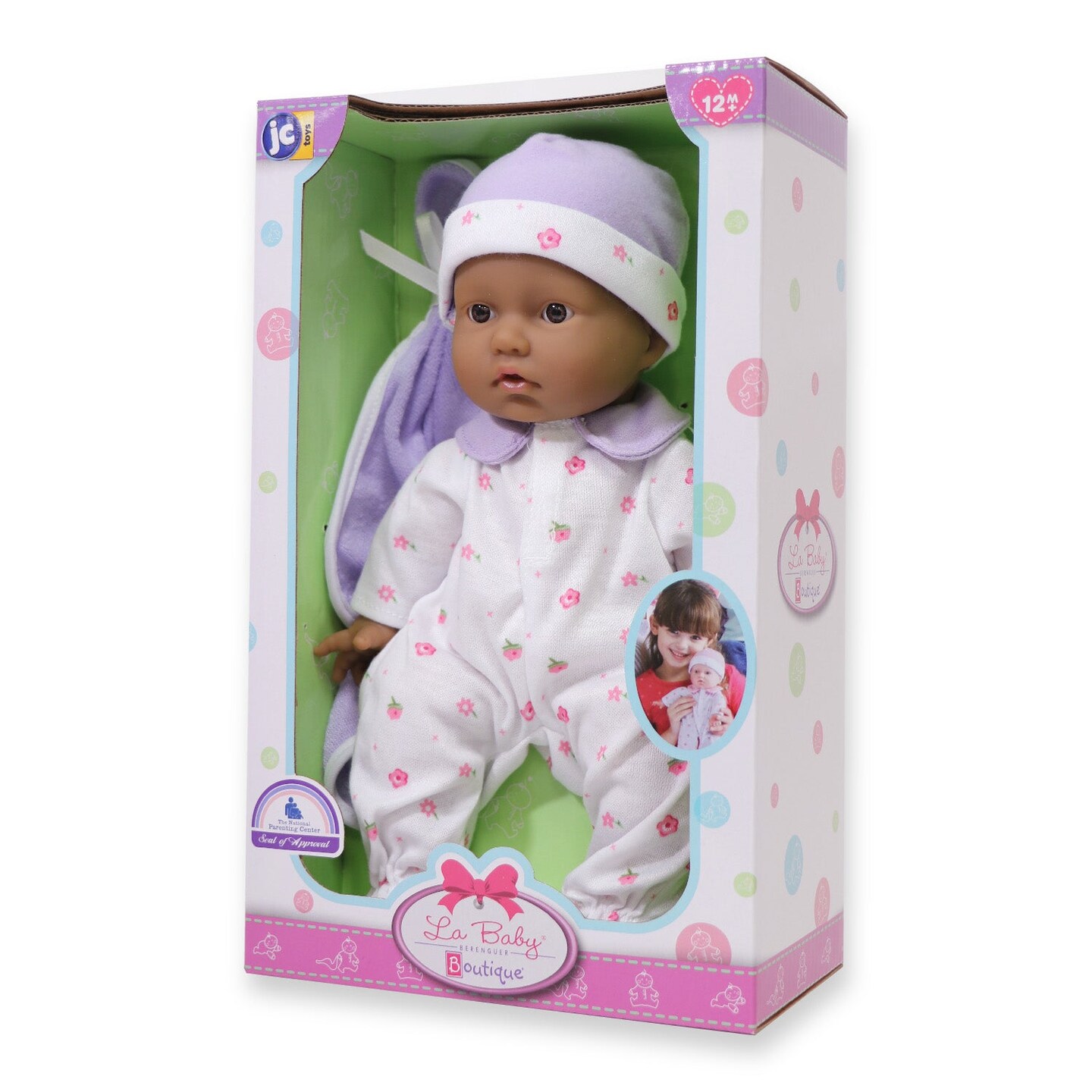La Baby Soft 11&#x22; Baby Doll, Blue with Blanket, Hispanic
