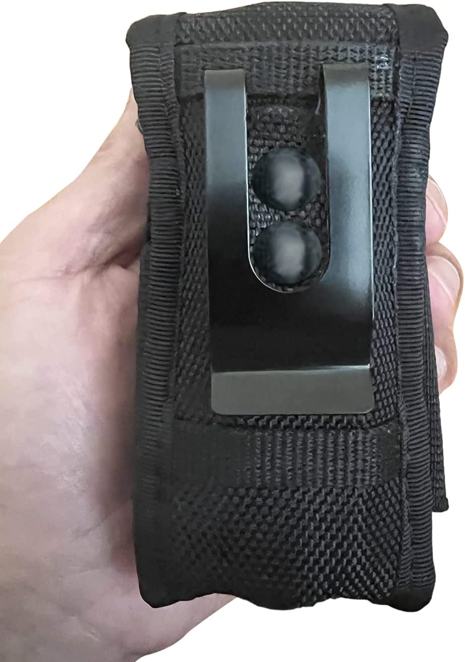 4 Sets - Metal 54x25mm Holster Sheath Belt Clip Clasp Spring Buckle Hook Double Holes Black
