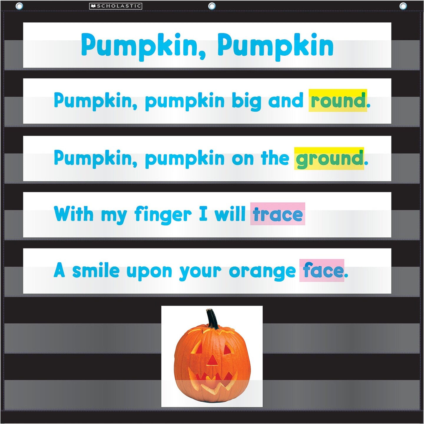 Mini Pocket Chart, 28&#x22; x 28&#x22;, Black