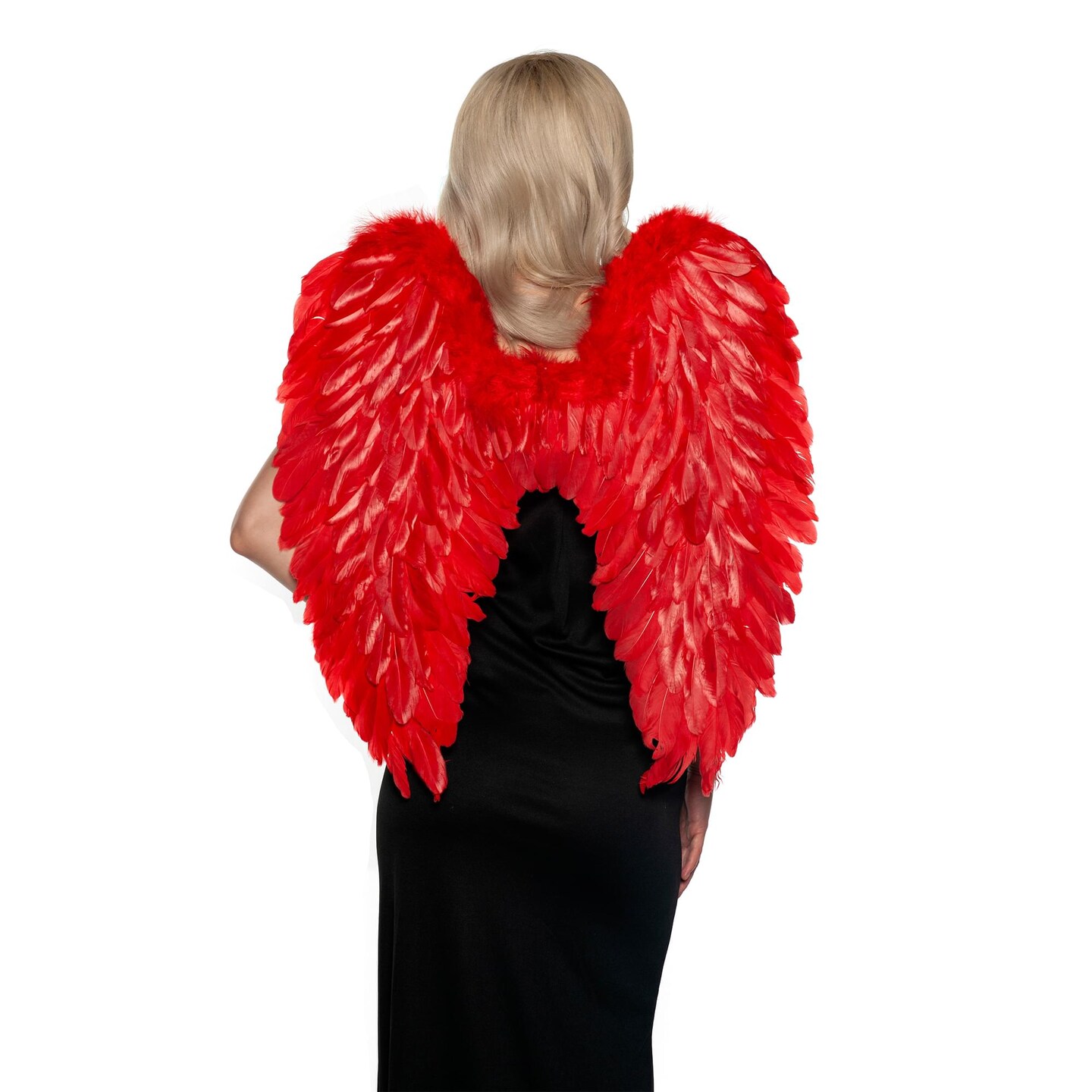 Red Feathered Wings Adult Costume Accessory