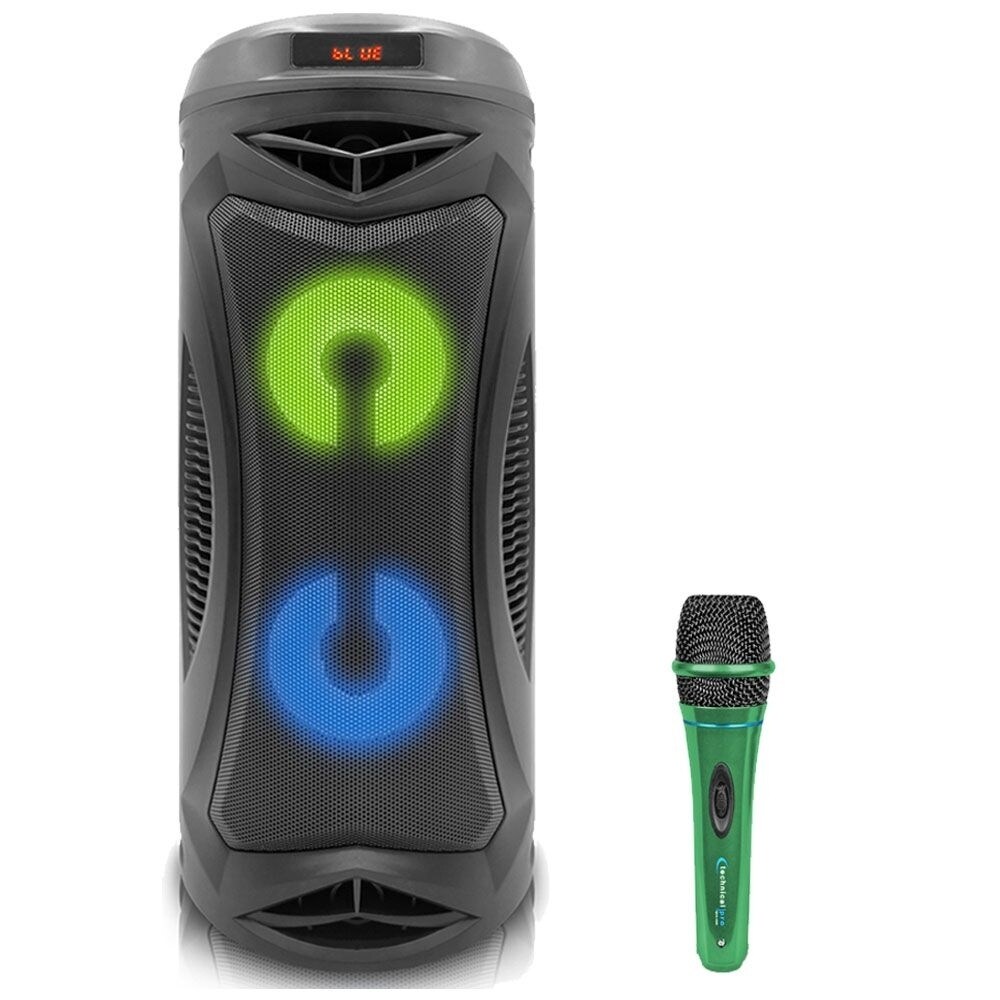 Technical Pro   Portable Rechargeable 500 Watts Bluetooth Speaker w Color Changing LED 6Hrs Playtime w/Digital Processing