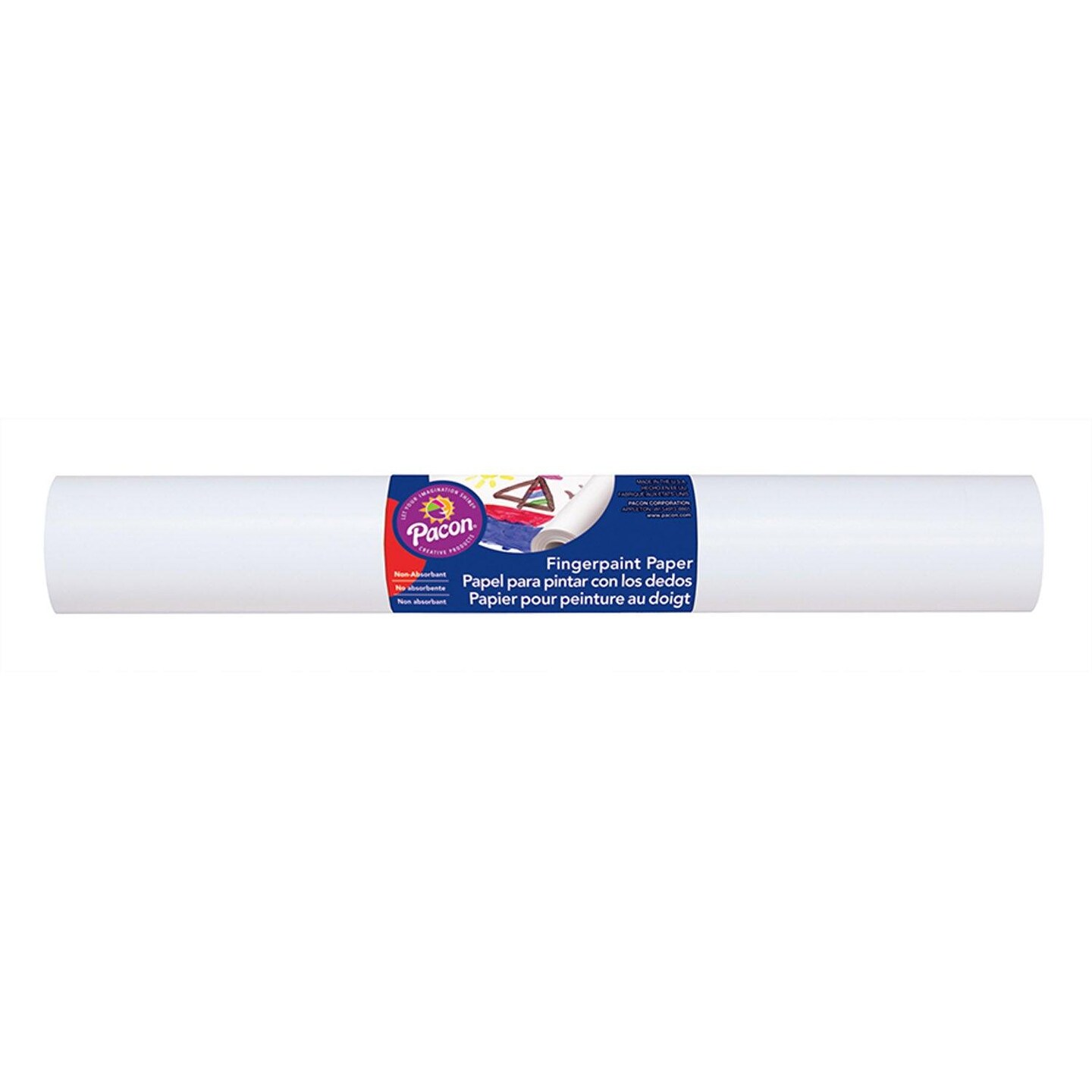 Fingerpaint Paper, White, 16&#x22; x 100&#x27;, 2 Rolls