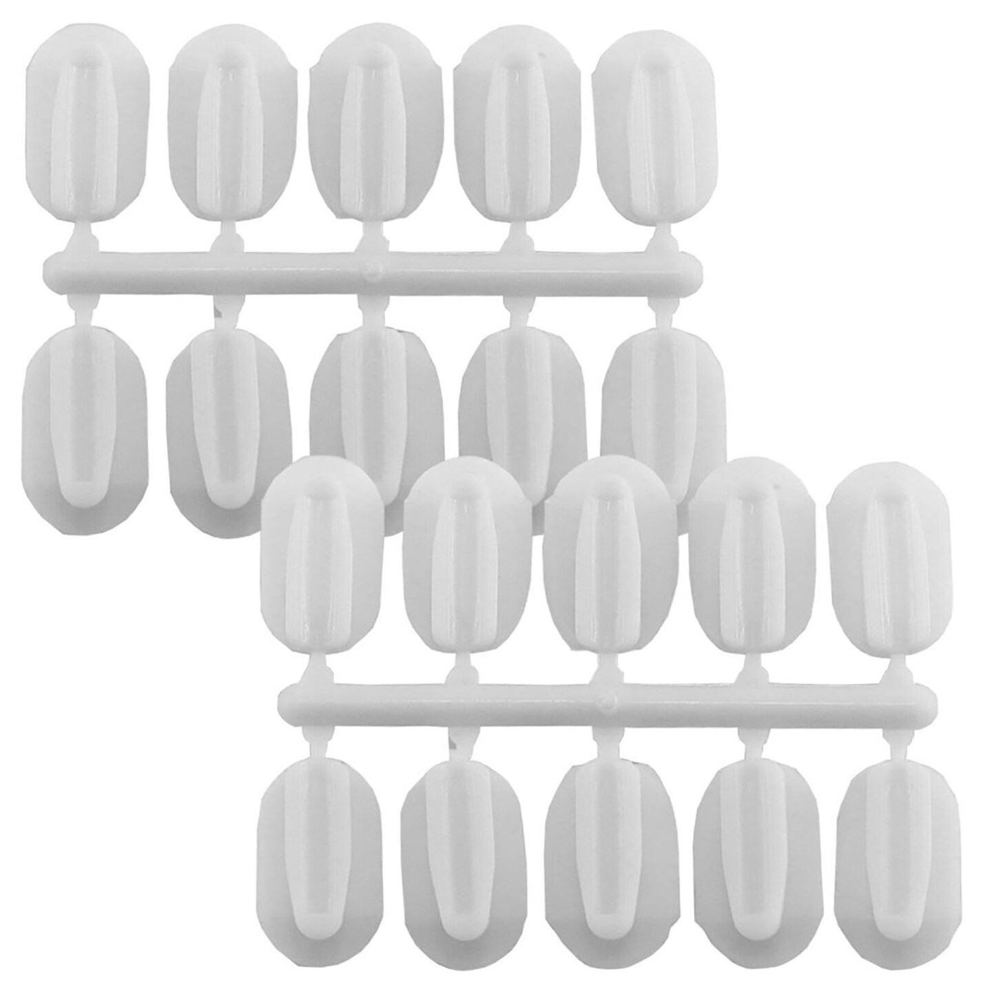 StikkiCLIPS&#x2122; Adhesive Clips, White, 20 Per Pack, 6 Packs