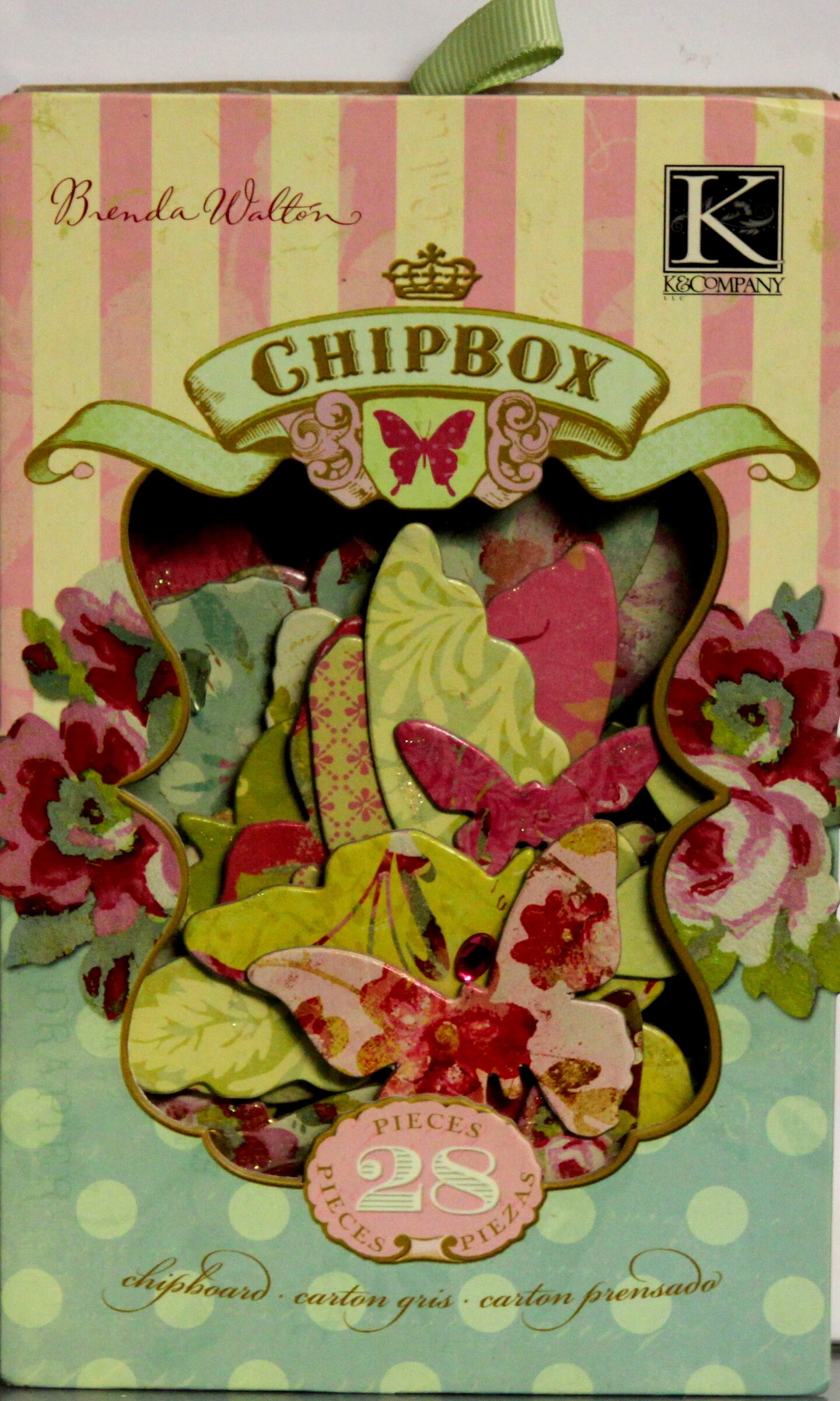 K &#x26; Company Brenda Walton Madeline Butterfly Chipbox Embellishments