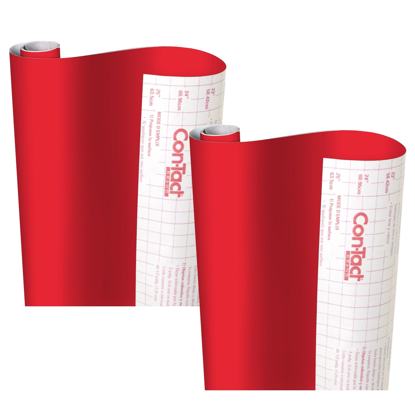 Creative Covering&#x2122; Adhesive Covering, Red, 18&#x22; x 16 ft, 2 Rolls