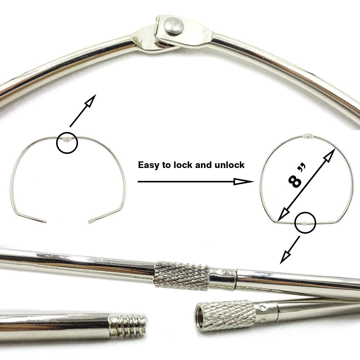 3 Pack Washi Tape Organizer Washi Tape Storage Ring (8 inches)