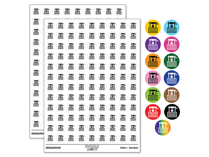 Wishing Water Well Icon 200+ 0.50&#x22; Round Stickers