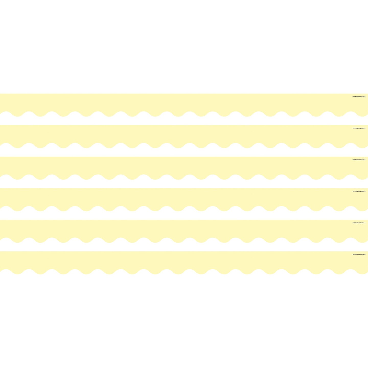 Pastel Yellow Scalloped Border Trim, 35 Feet Per Pack, 6 Packs