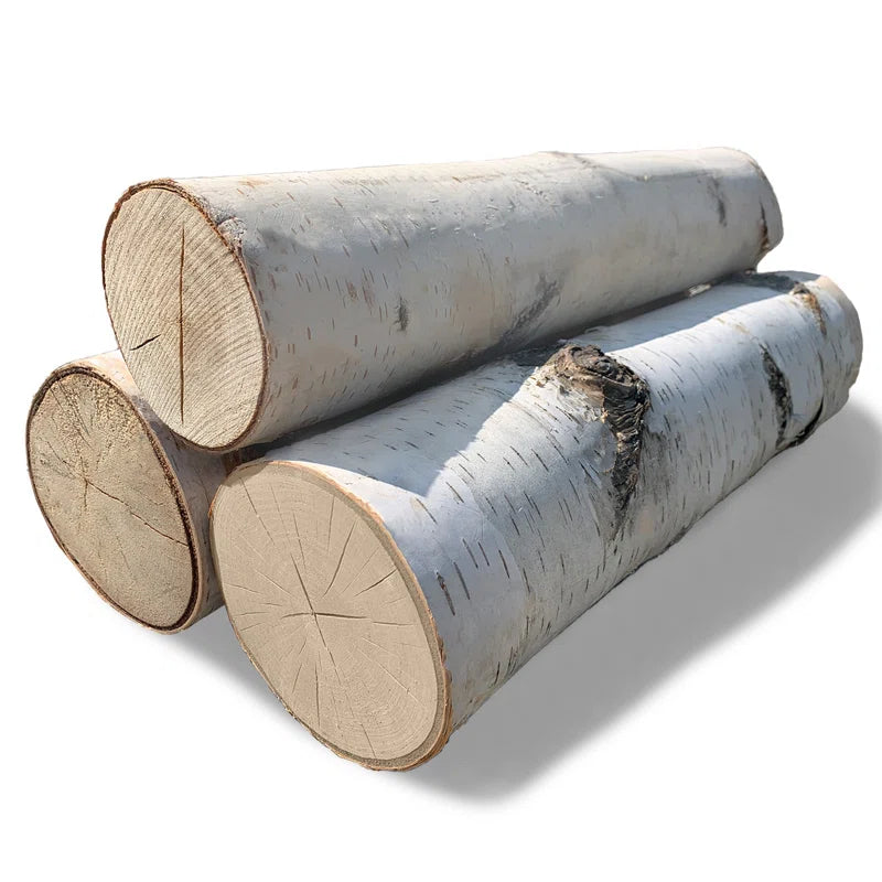 Wilson Misbah Large Birch Fireplace Logs (3.5&#x22; - 5.5&#x22; Diameter X 15.5-17.5&#x22; Long)