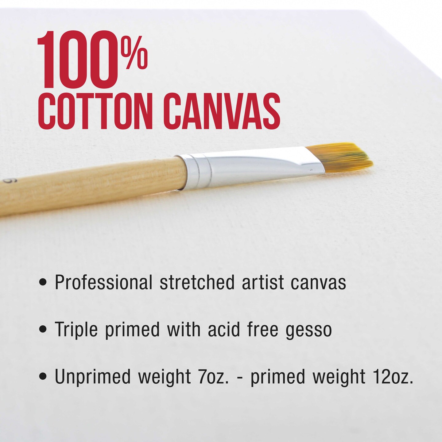 24 x 30 inch Gallery Depth 1-1/2&#x22; Profile Stretched Canvas, 3-Pack - 12-Ounce Acrylic Gesso Triple Primed, - Professional Artist Quality, 100% Cotton