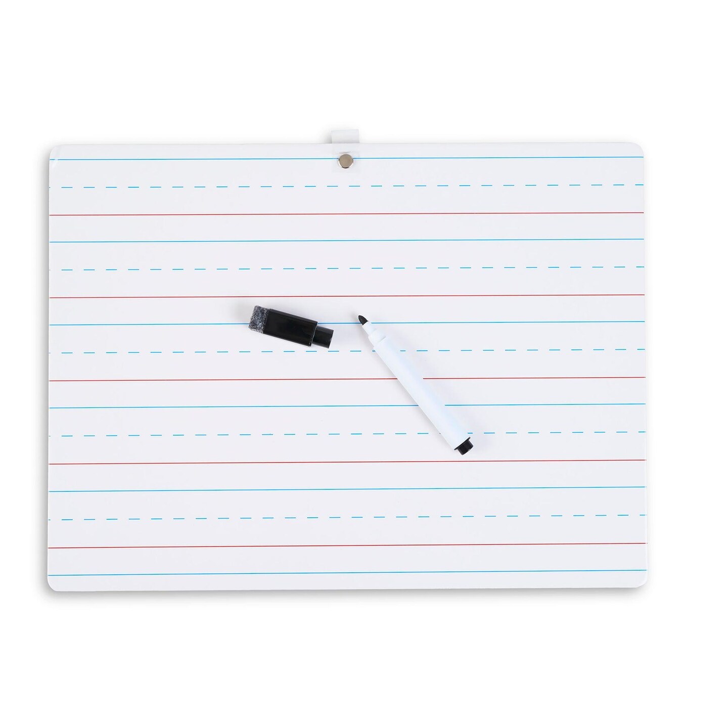 &#x22;My First&#x22; Dry Erase Board with Marker/Eraser, Two-Sided Plain/Lined, White, Pack of 12