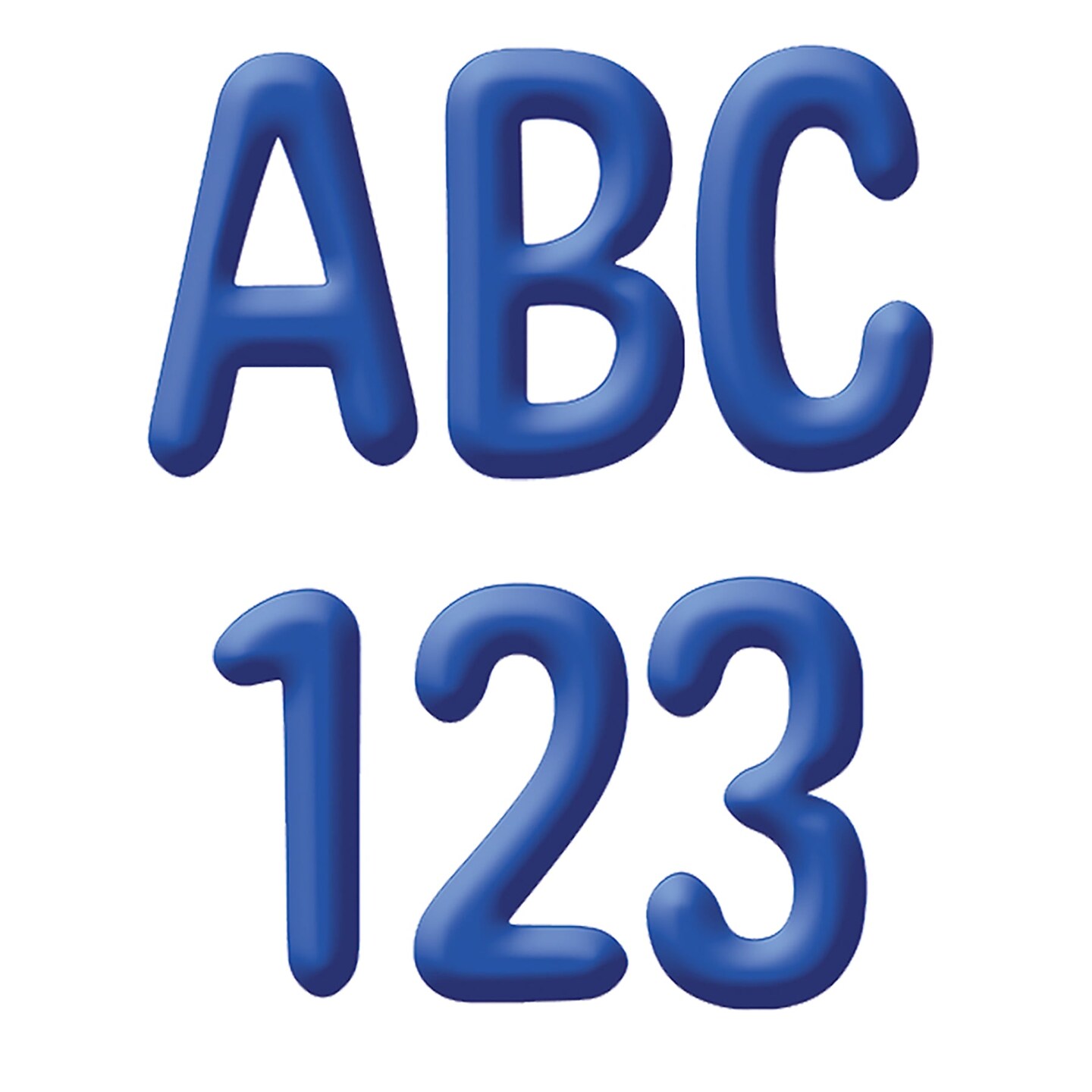 Color My World - Solid Blue 4&#x22; Deco Letters, 180 Per Pack, 3 Packs