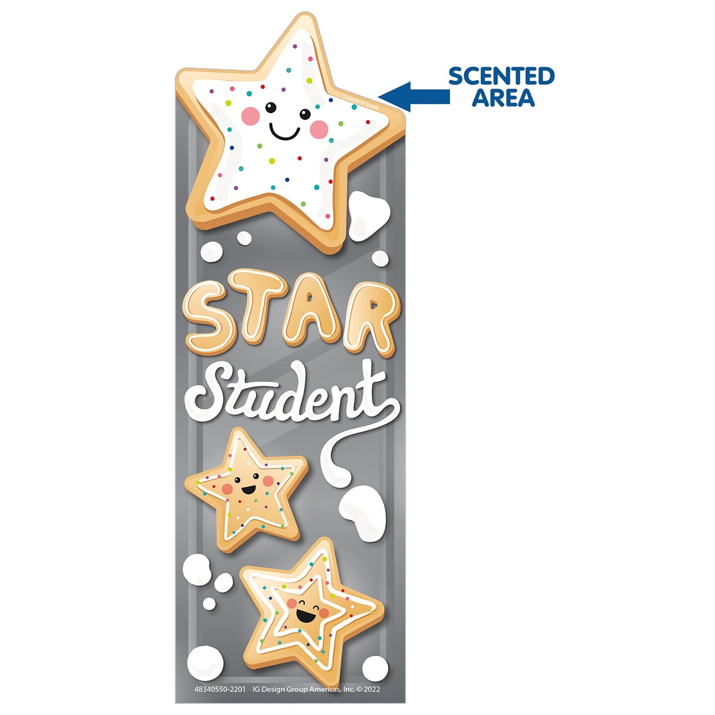 Star Cookies Sugar Cookie Scented Bookmarks, 24 Per Pack, 3 Packs