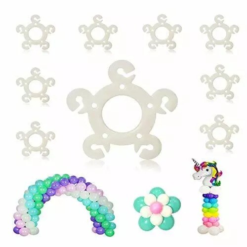 135-Pieces Balloon Clips & Rings for Arch & Column Decor